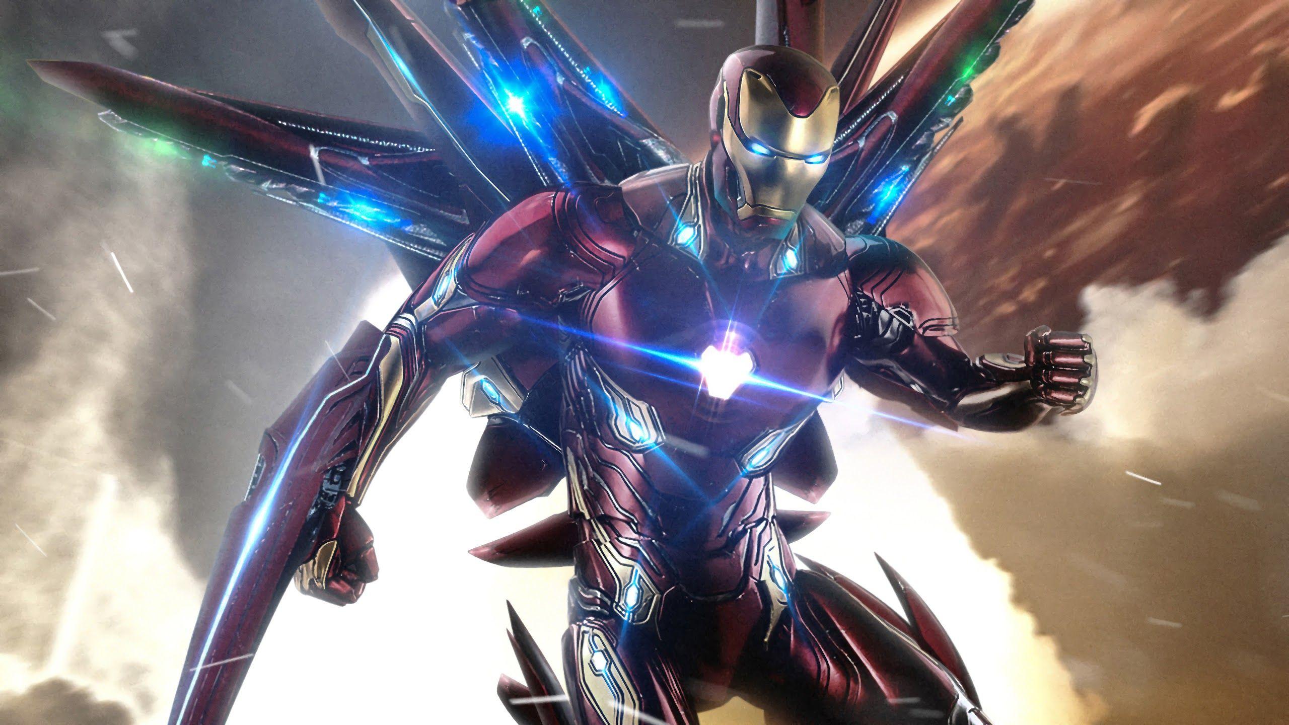 2560x1440 Iron Man Infinity Stones Avengers: Endgame 4K Wallpaper