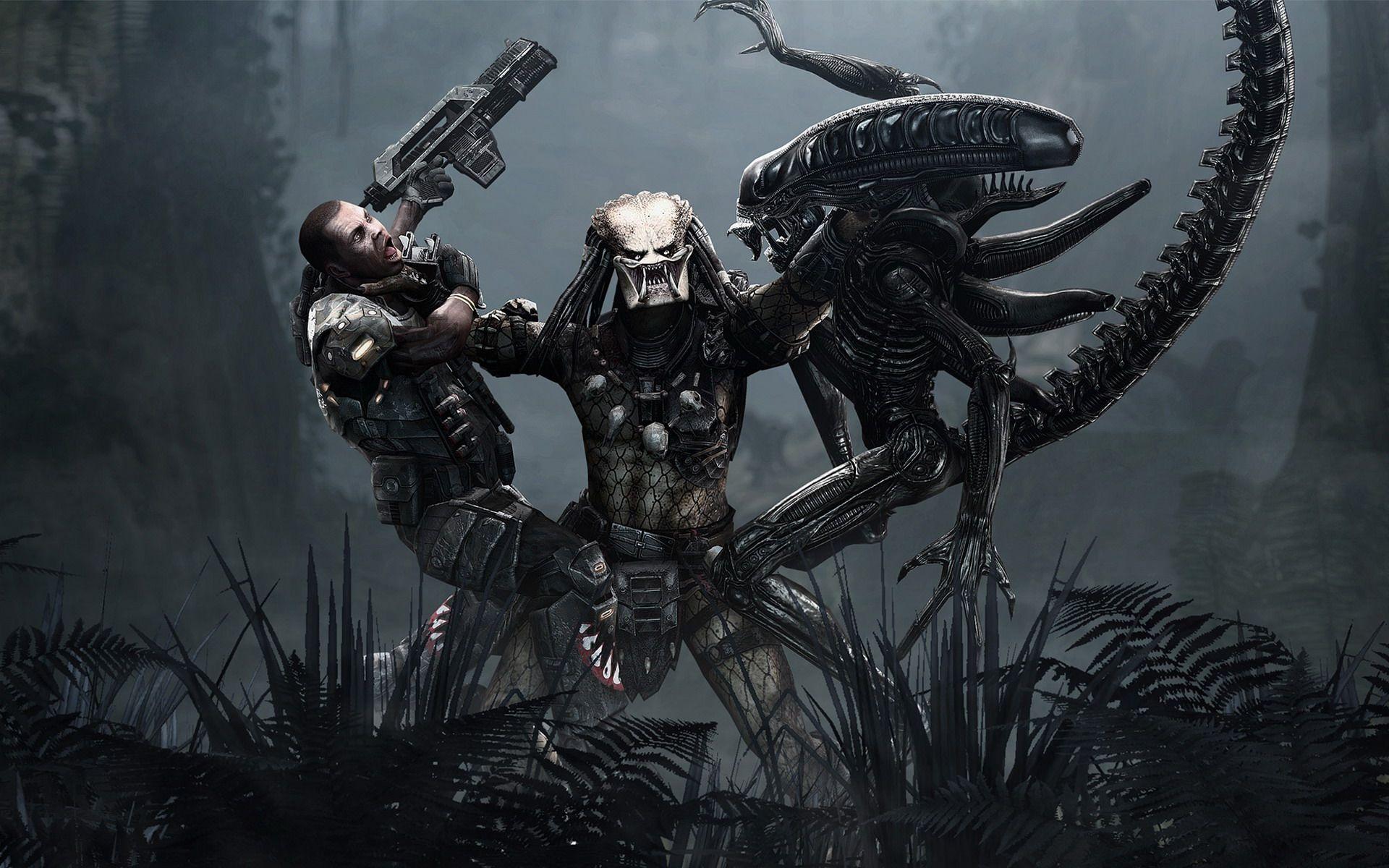 1920x1200 Free download Aliens Vs Predator Game Wallpaper HD Wallpaper
