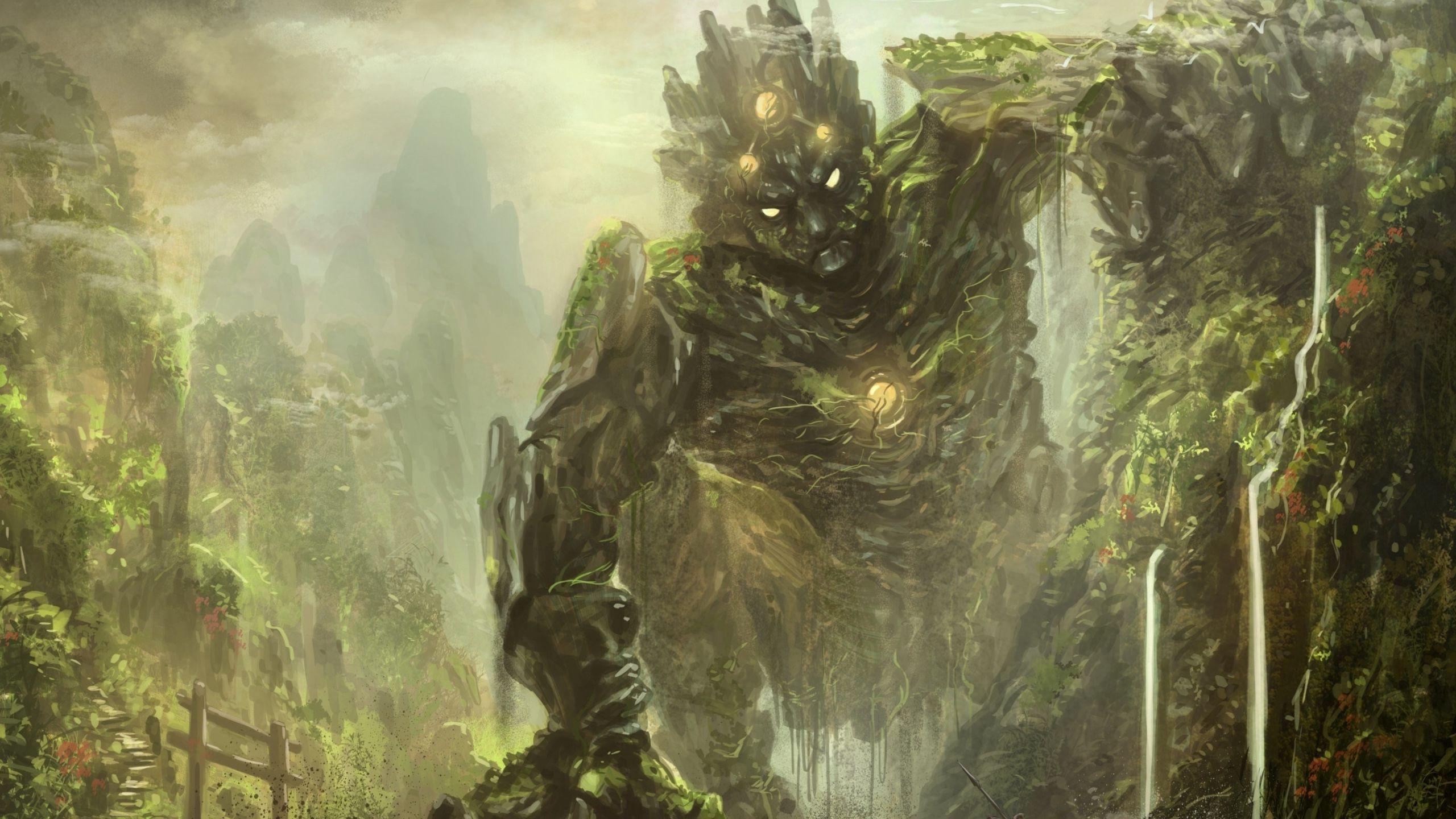 2560x1440 Download wallpaper 2560x1440 hollow, trail, art, traveler, knight