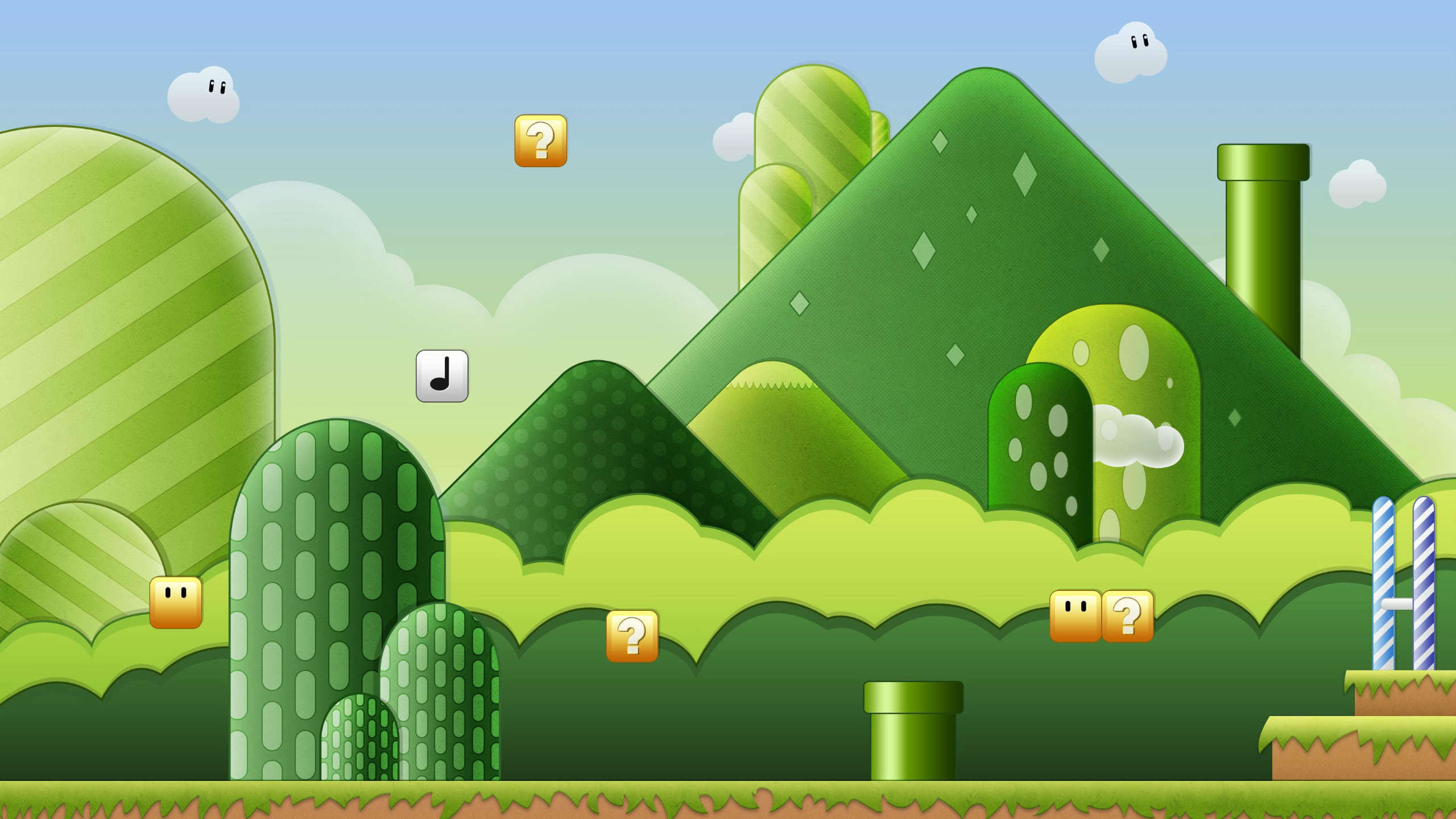 2560x1440 Free download Super Mario Bros Background WQHD 1440P Wallpaper