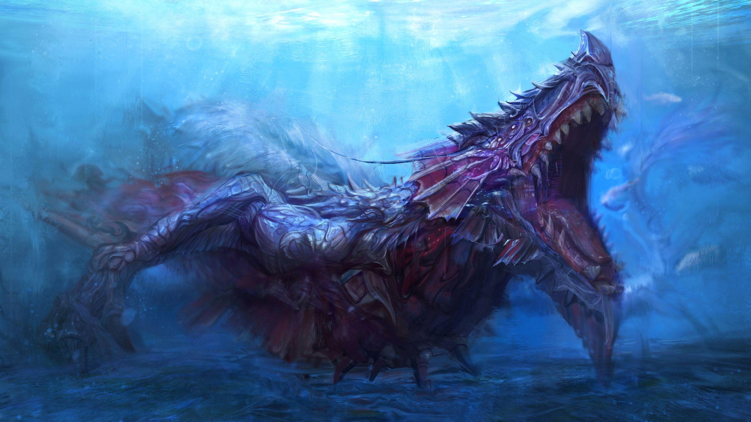2560x1440 Sea Monster Underwater Creature 1440P Resolution