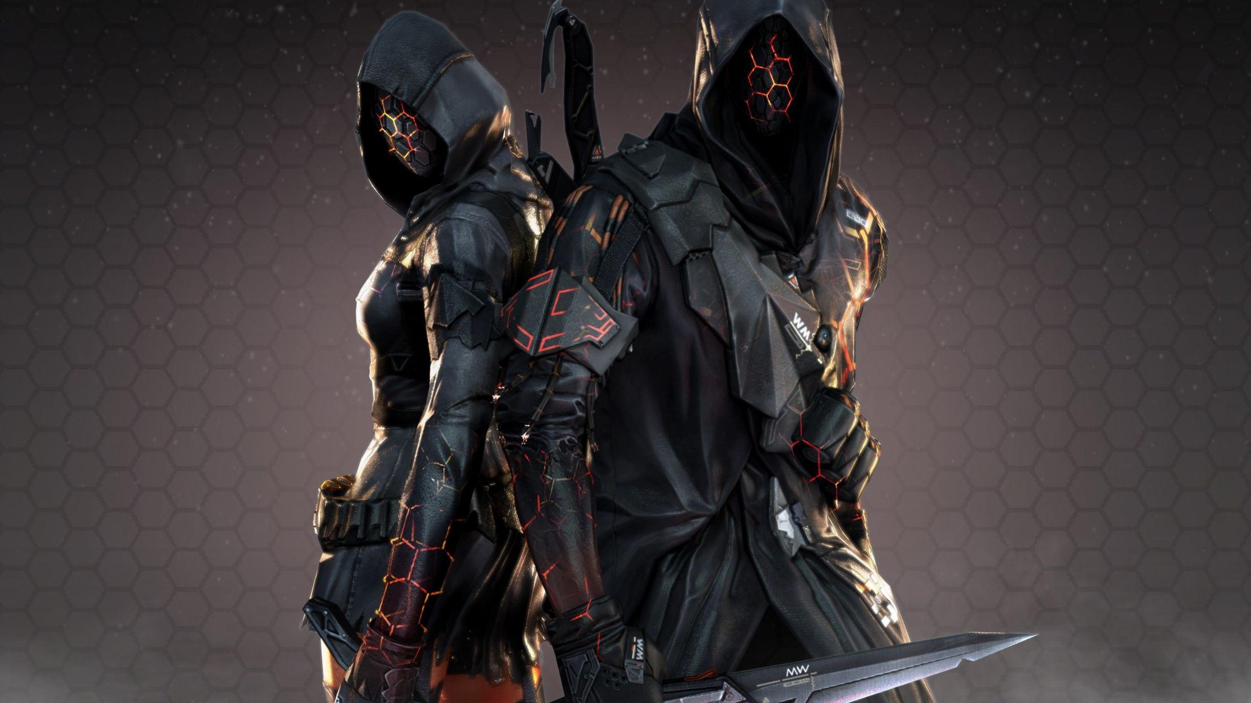 2560x1440 Download 2560x1440 wallpaper Crossfire, modern suit, online game
