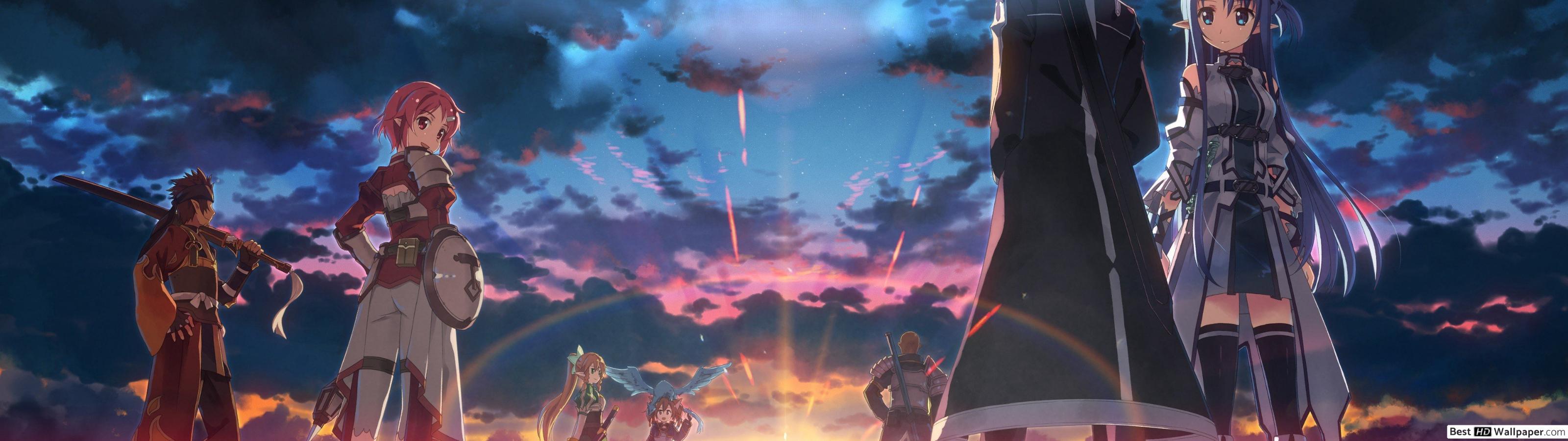 3200x900 Sword Art Online: Fatal Bullet (Anime Video Game) HD wallpaper