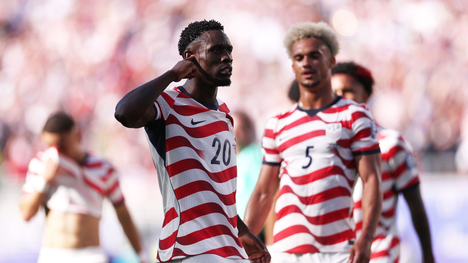 1600x900 World Cup 2026: USA 2 0 Bosnia Herzegovina Balogun Scores And Is Sent Off As Co Hosts Book Belgium Clash