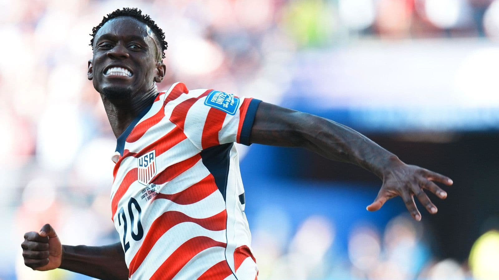 1600x900 Vodacom Soccer. News. Folarin Balogun scores but sees red as USA beat Bosnia to set up Belgium clash