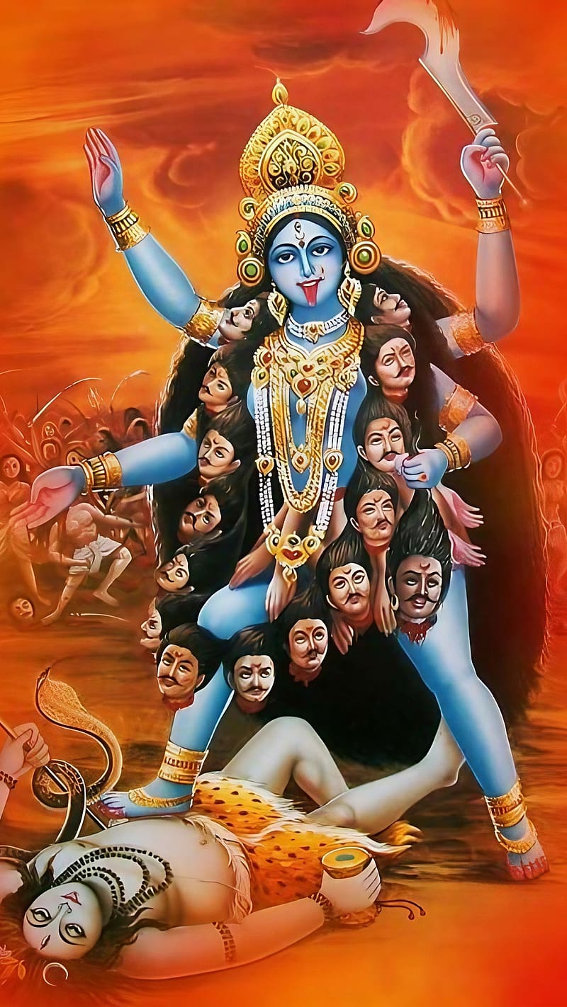 800x1422 Maa Kali, Goddess, lord shiva, HD phone wallpaper