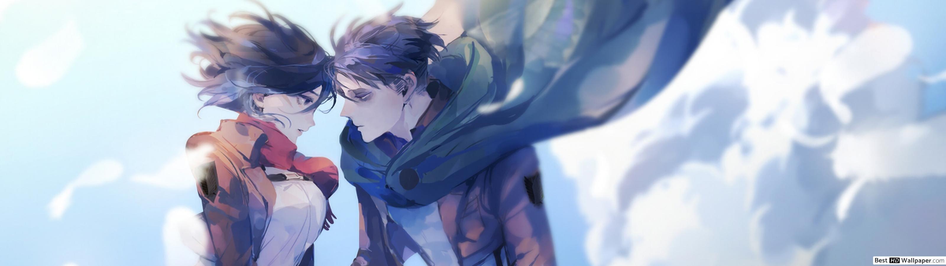 3200x900 Anime on titan HD wallpaper download