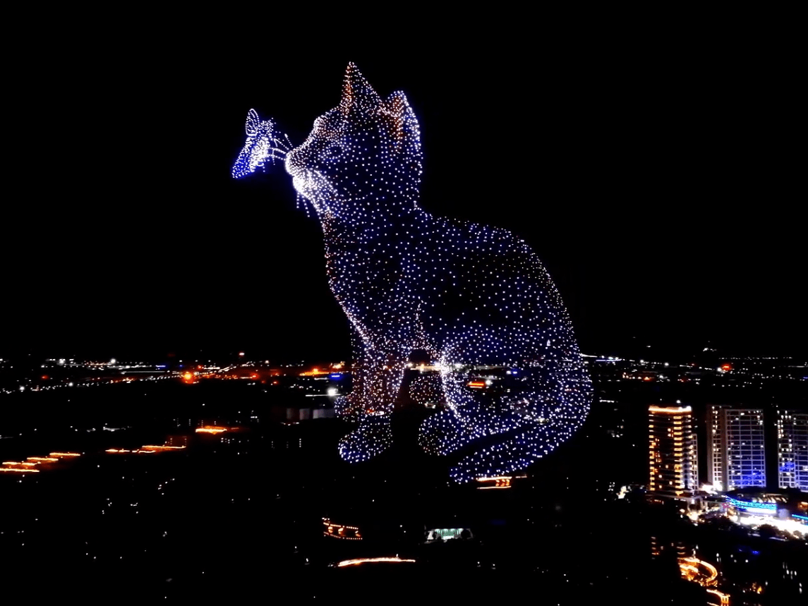 1145x859 Drone Light Show Case: Stunning Aerial Displays in Action