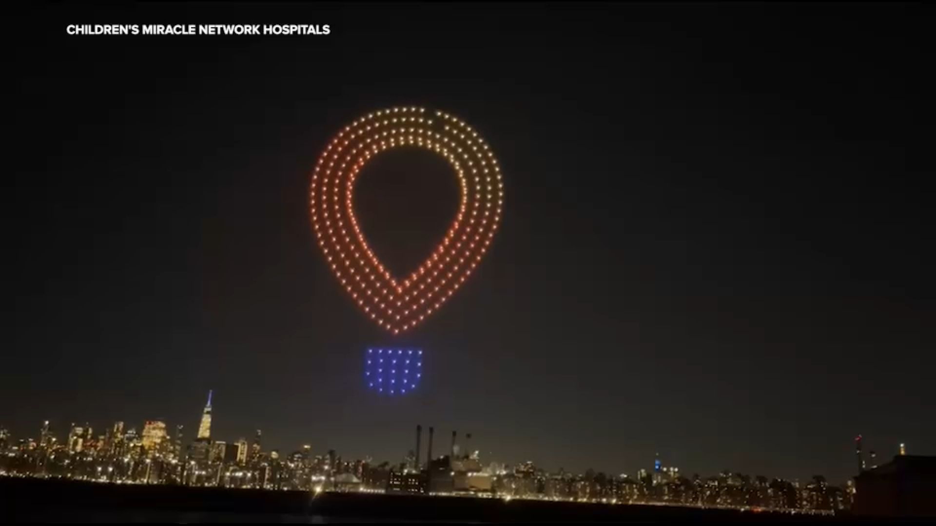 1920x1080 Drones put on light display over East River to raise awareness for Children's Miracle Network, pediatric healthcare New York