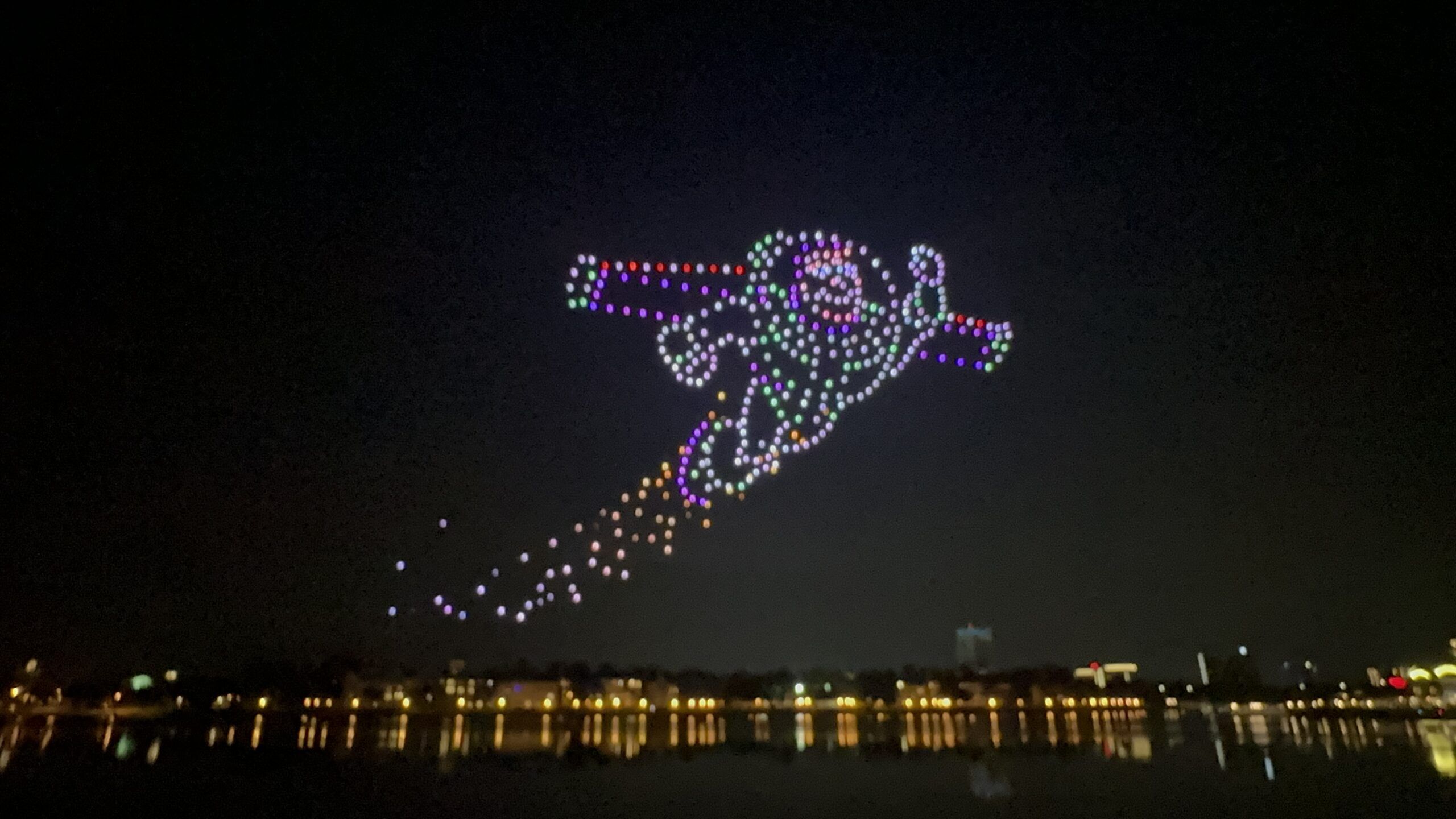 2560x1440 Disney Dreams That Soar Drone Show Lights Up Disney Springs