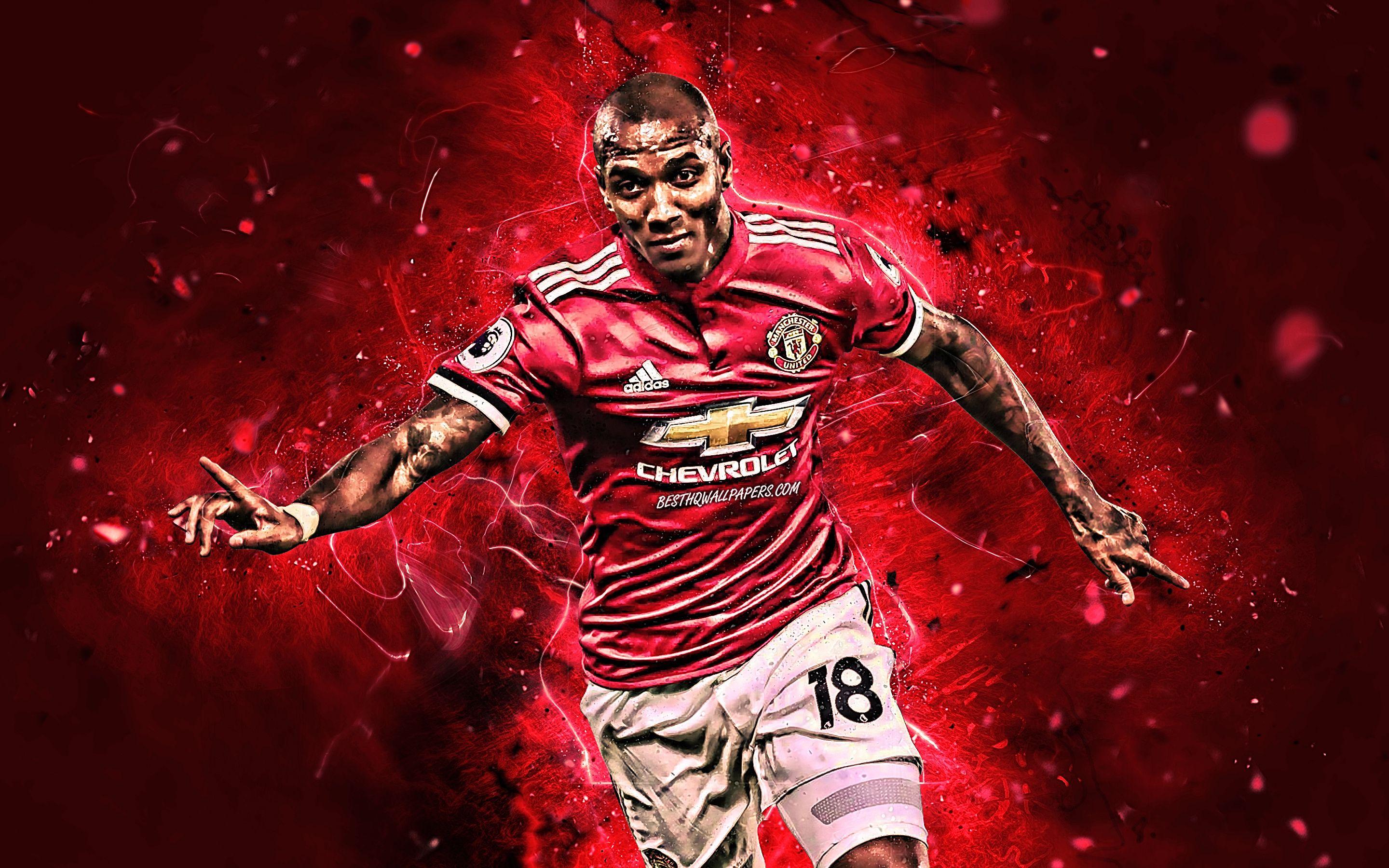 2880x1800 Download wallpaper Ashley Young, goal, Manchester United FC
