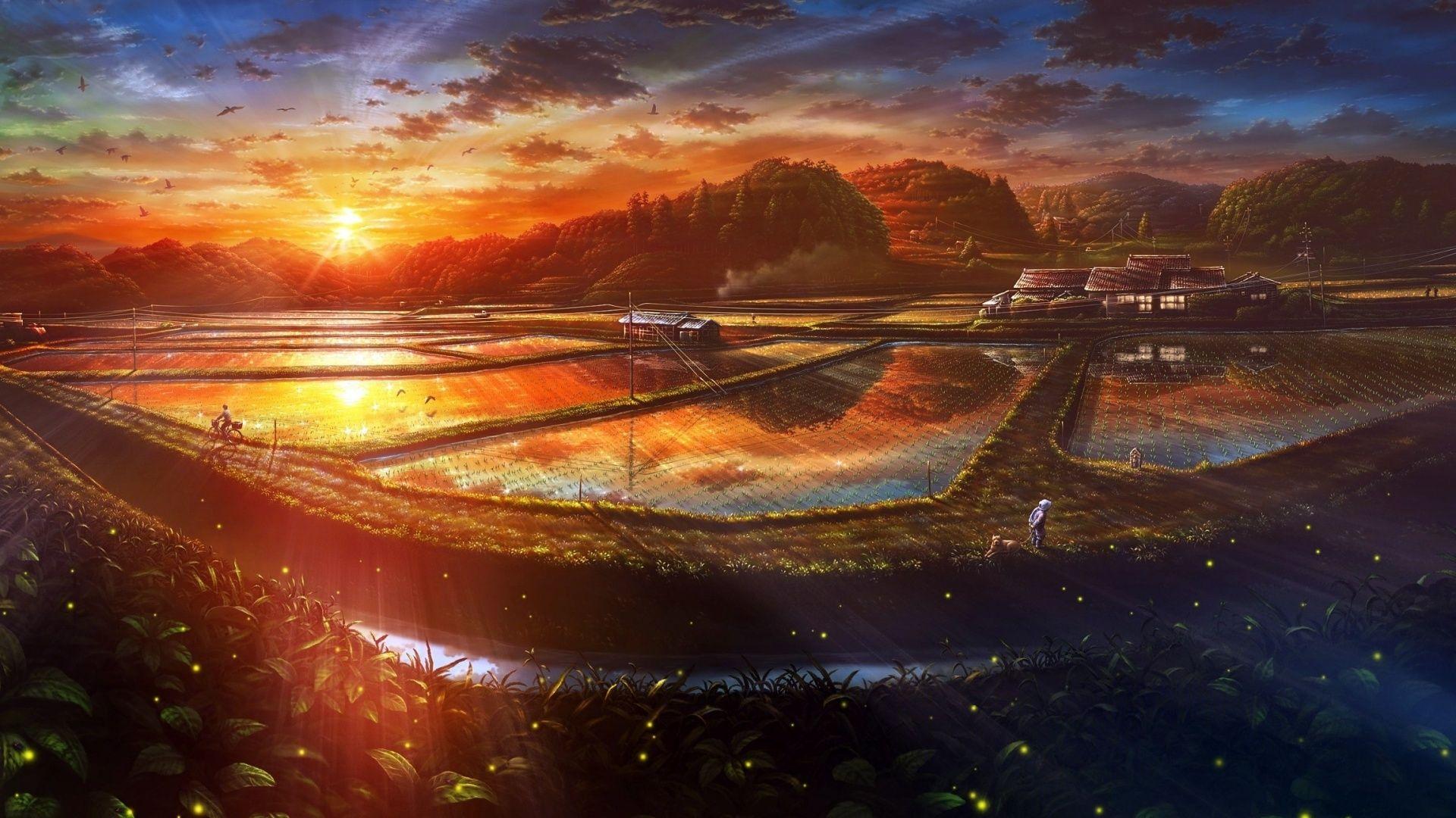 Hd Landscape Anime Wallpapers Top Free Hd Landscape Anime