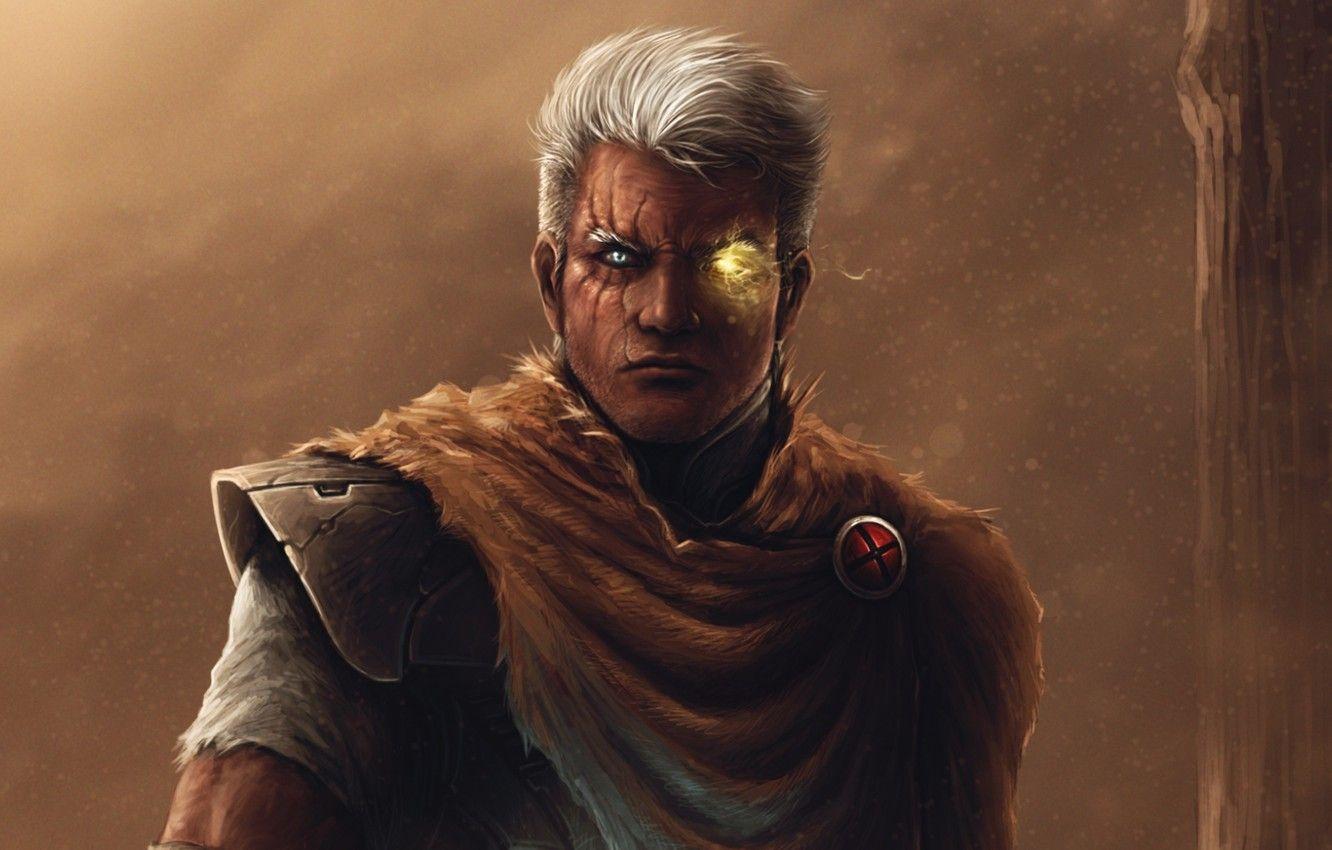 1332x850 Wallpaper art, male, Marvel, thegameworld, Cable image
