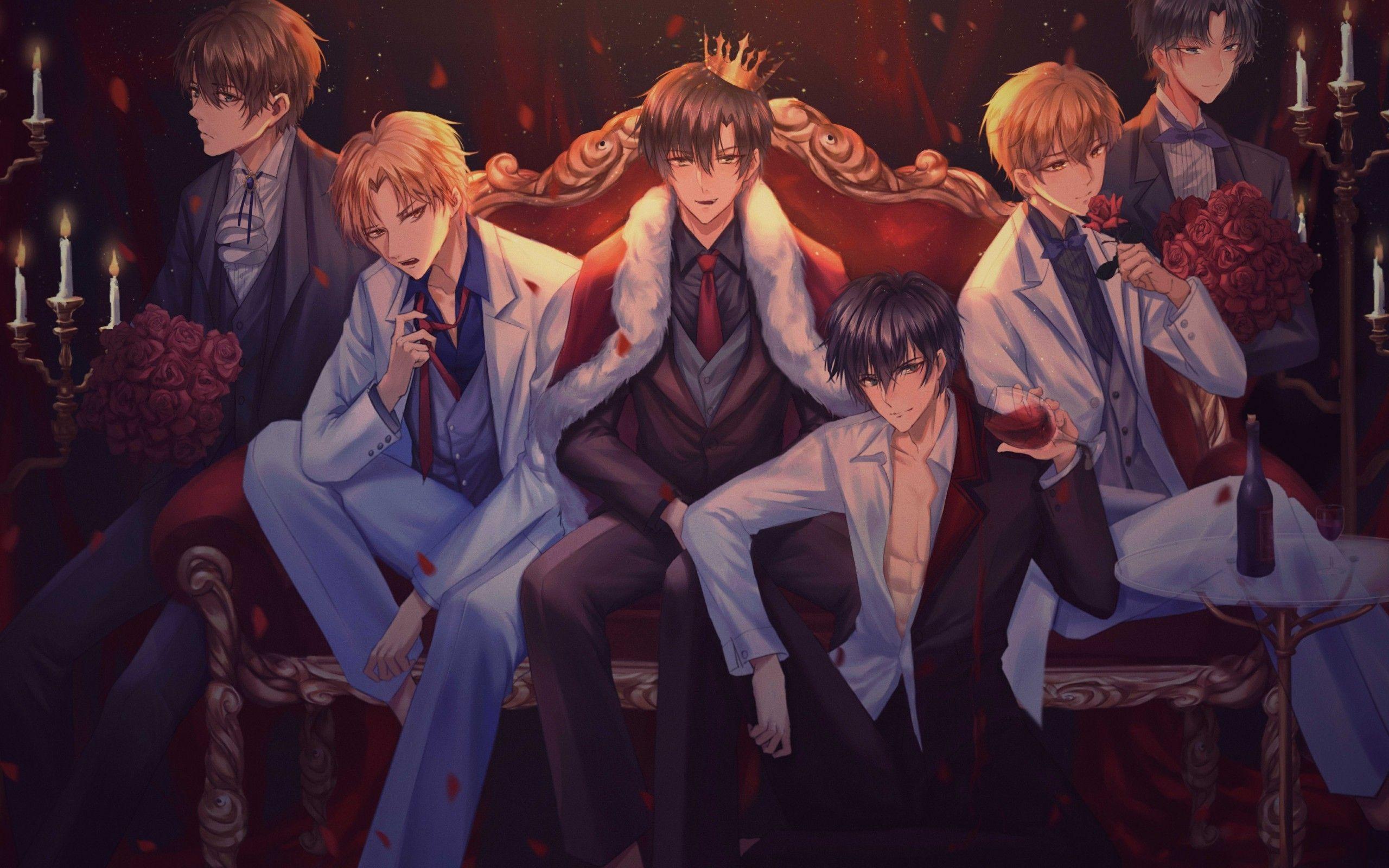 2560x1600 Tải xuống 2560x1600 Anime Boys, Shoujo, King, Crown, Suit