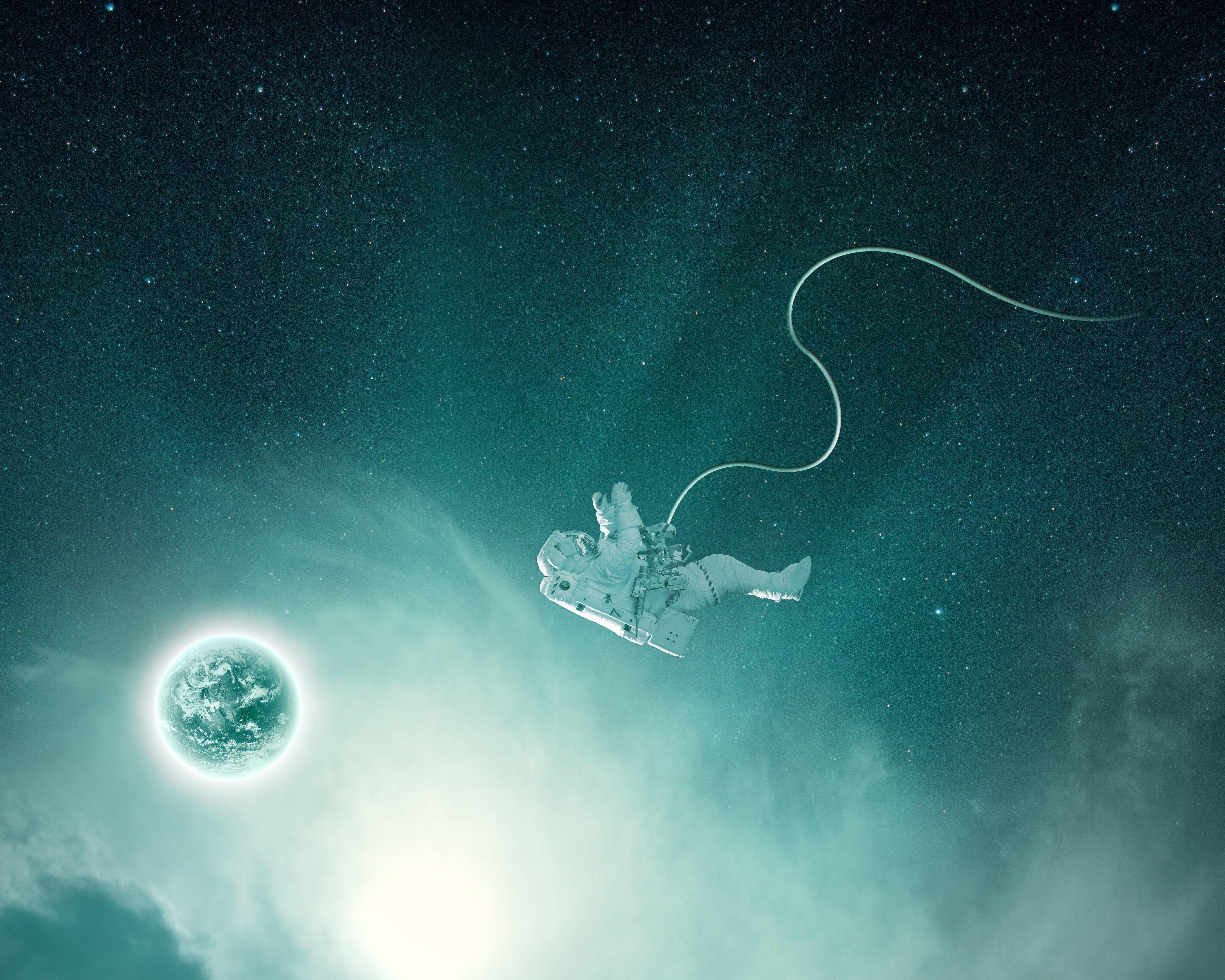 6000x4800 Astronaut In Space 8K UHD Wallpaper