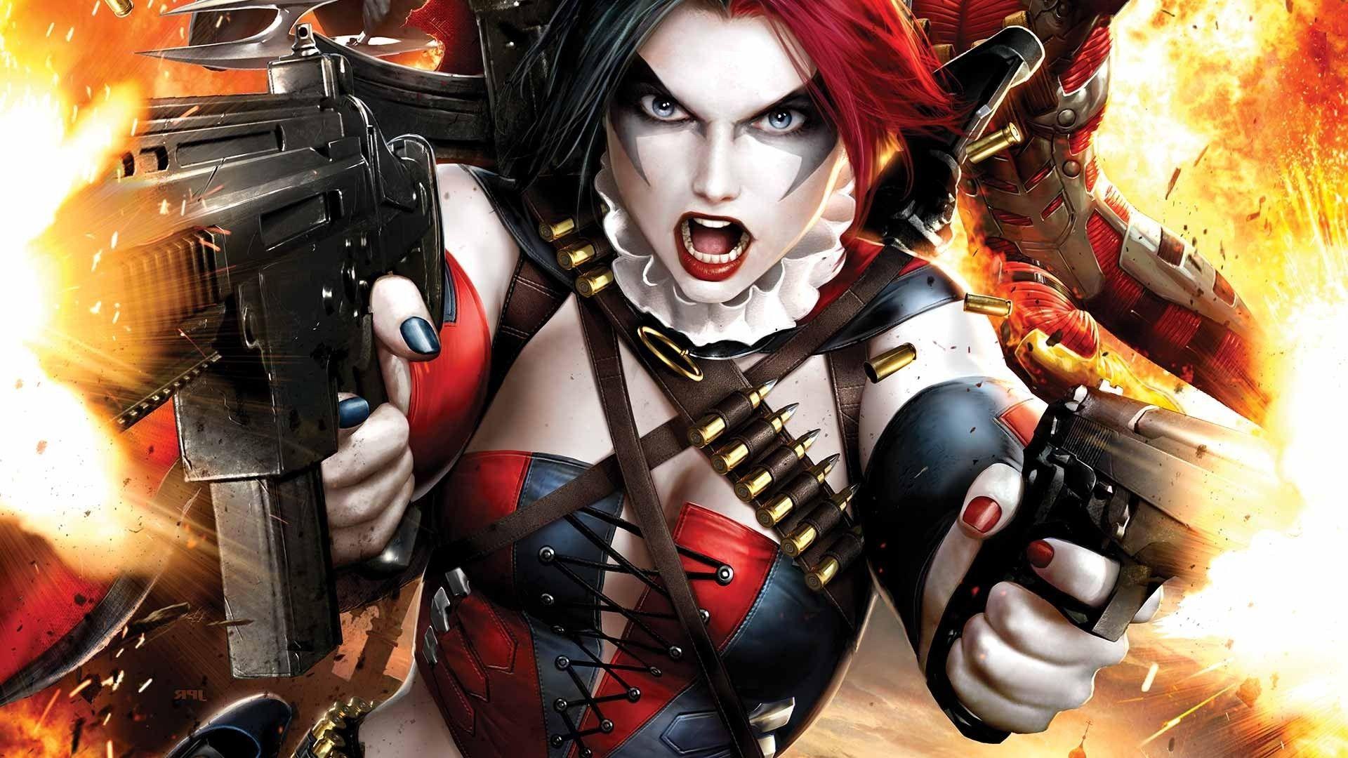1920x1080 Suicide Squad, Harley Quinn, Gun, Batman Wallpaper HD / Desktop