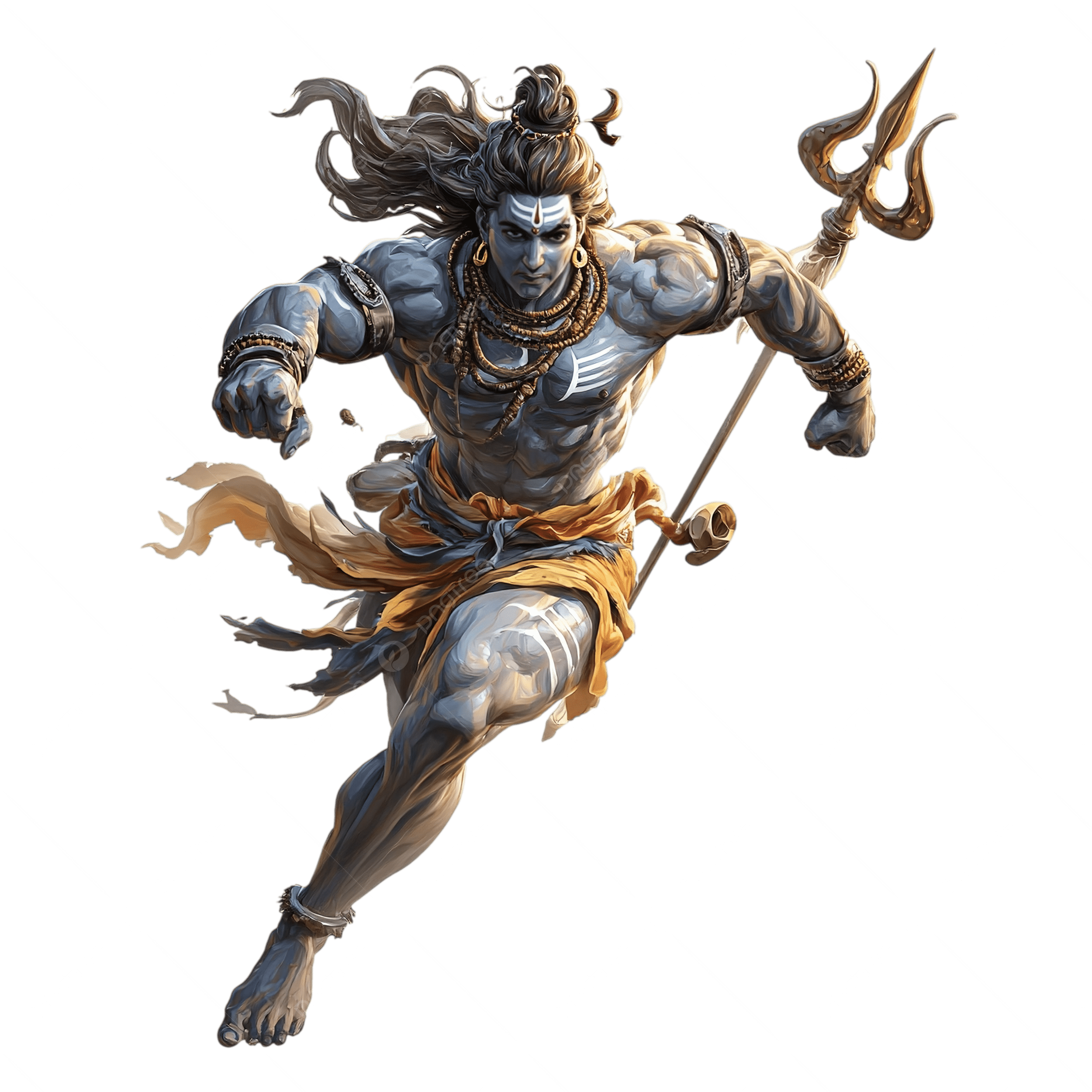 2500x2500 Muscular Form Of Hindu God Shiva In Action Holding His Trident On White Background, Hanuman Clipart, Durga Clipart, Hindu Clipart PNG Transparent Image and Clipart for Free Download