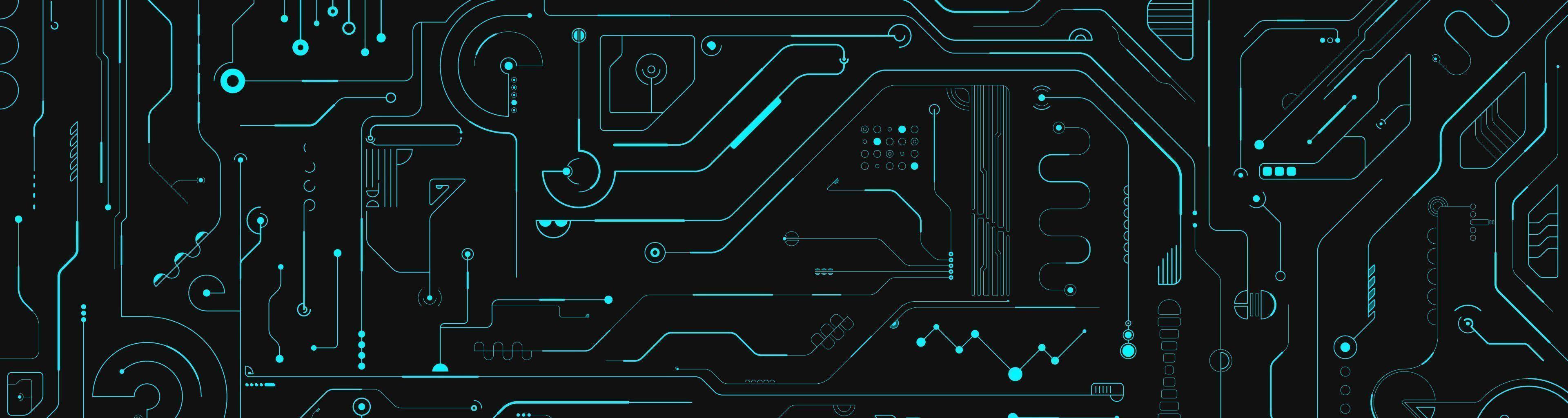3840x1024 Circuit Dual Monitor Wallpaperx1024
