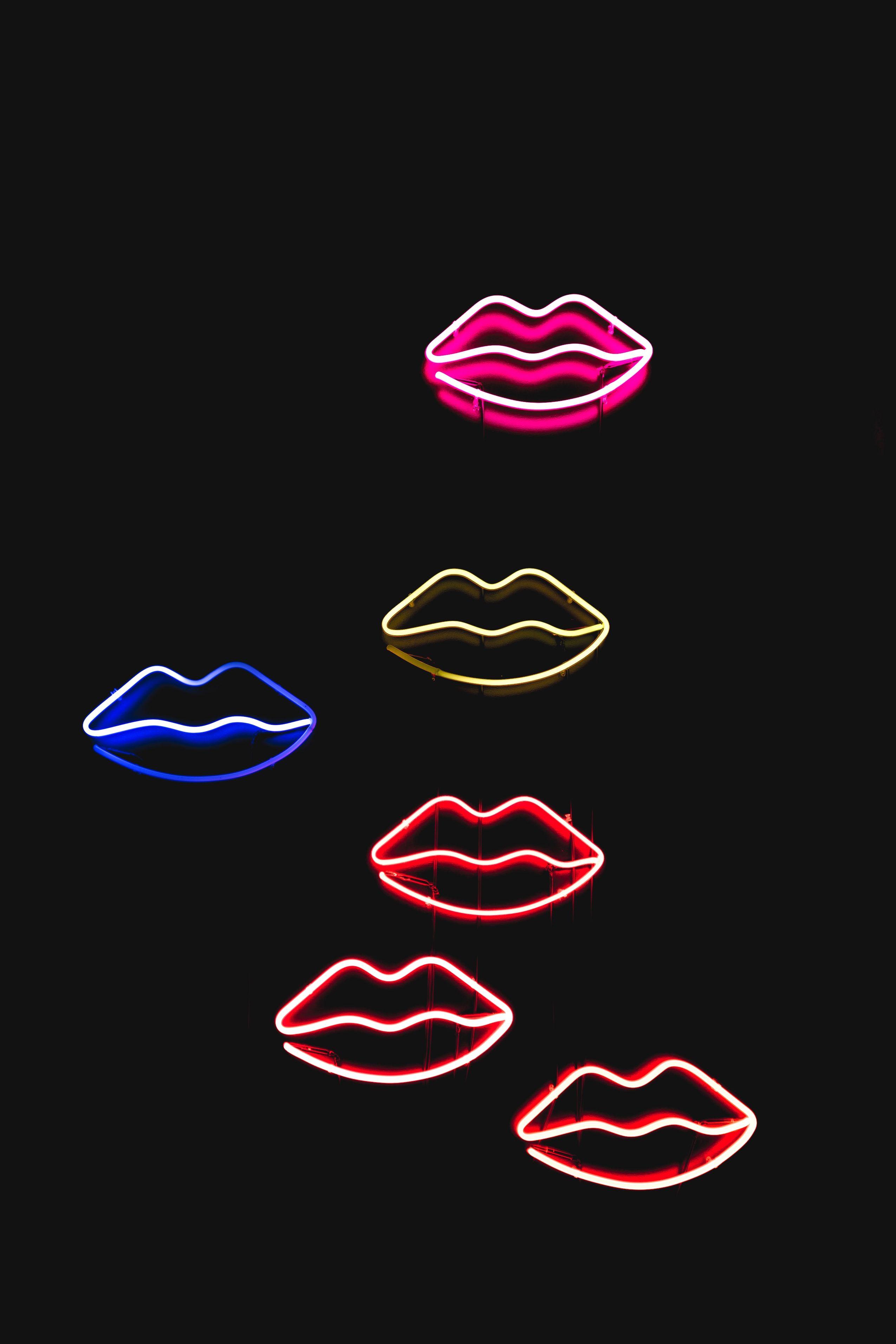 Neon Lips Wallpapers Top Free Neon Lips Backgrounds WallpaperAccess
