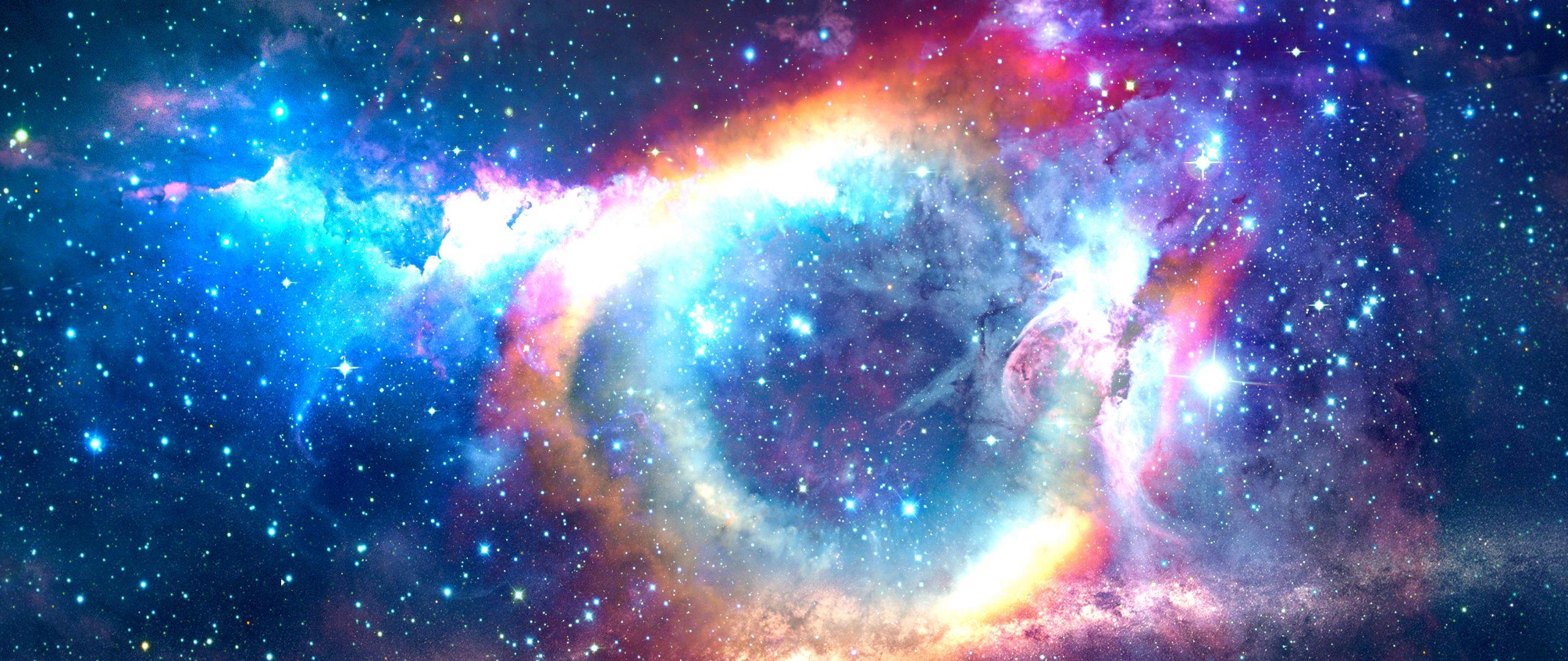 2560x1080 Download Texture, digital art, galaxy, space wallpaper, 2560x1080