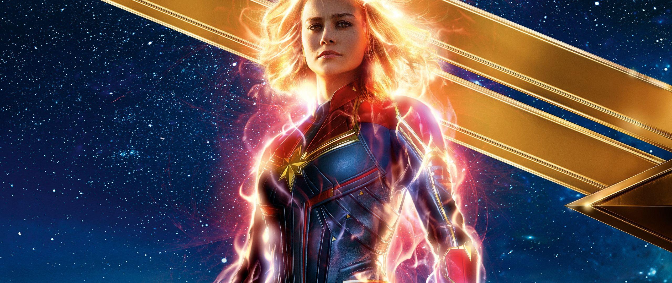 2560x1080 Download Captain Marvel, 2019 movie, celebrity, blonde wallpaper