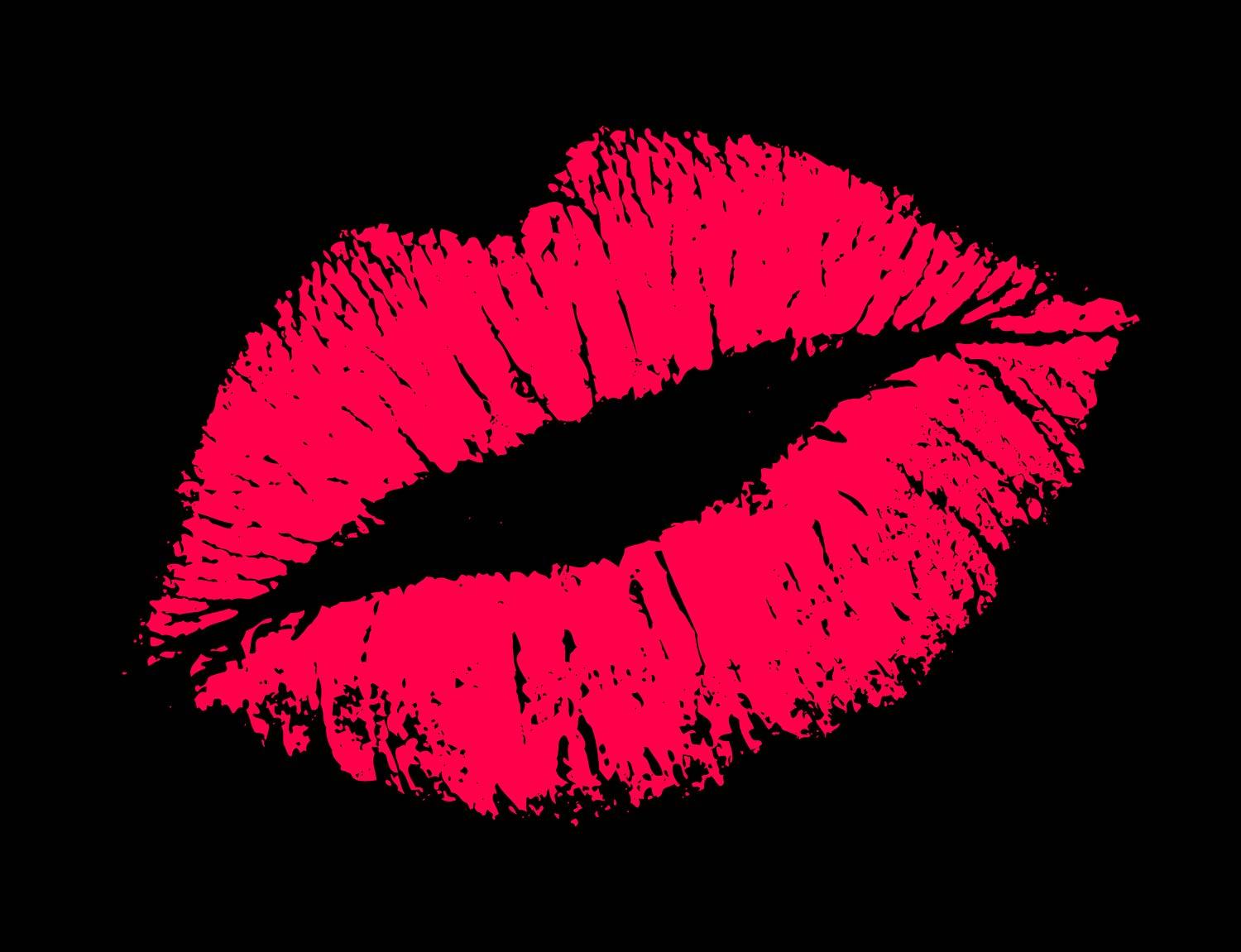 1500x1151 Lips Black Background. Pink Tulips