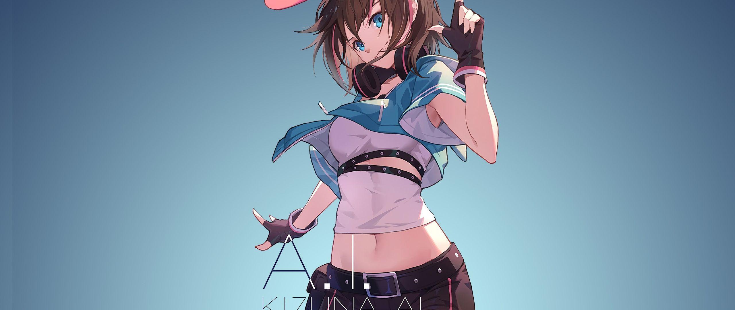 2560x1080 Download Hot, Kizuna AI, anime girl wallpaper, 2560x Dual