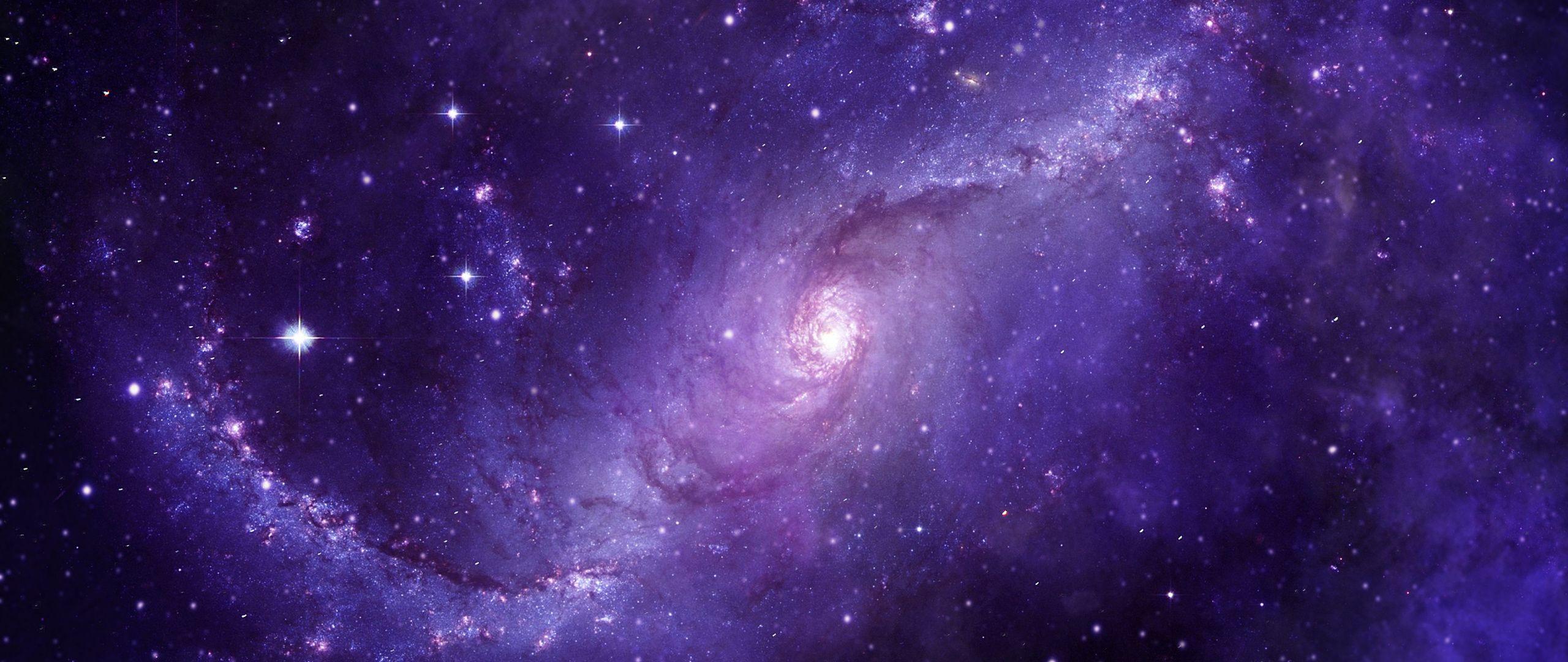 2560x1080 Download Spiral galaxy, fantasy, space wallpaper, 2560x Dual