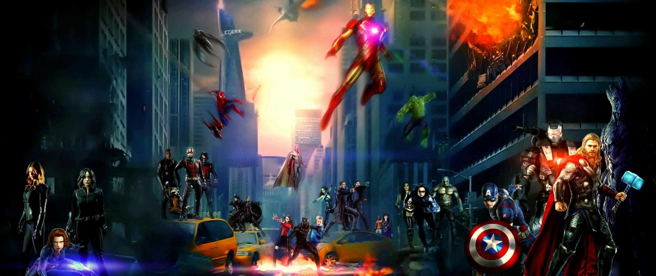 2560x1080 Download 2560x1080 wallpaper avengers and agents of shield, marvel
