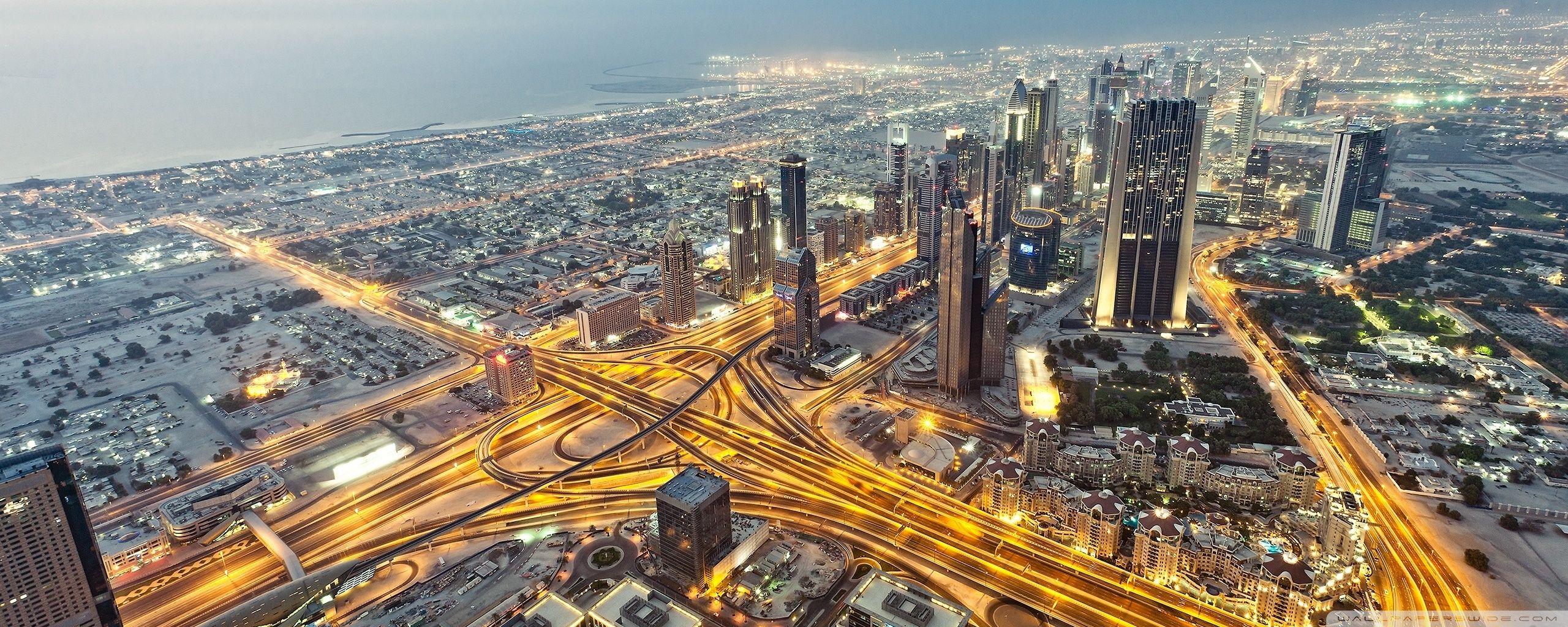 2560x1024 Dubai wallpaperx1024