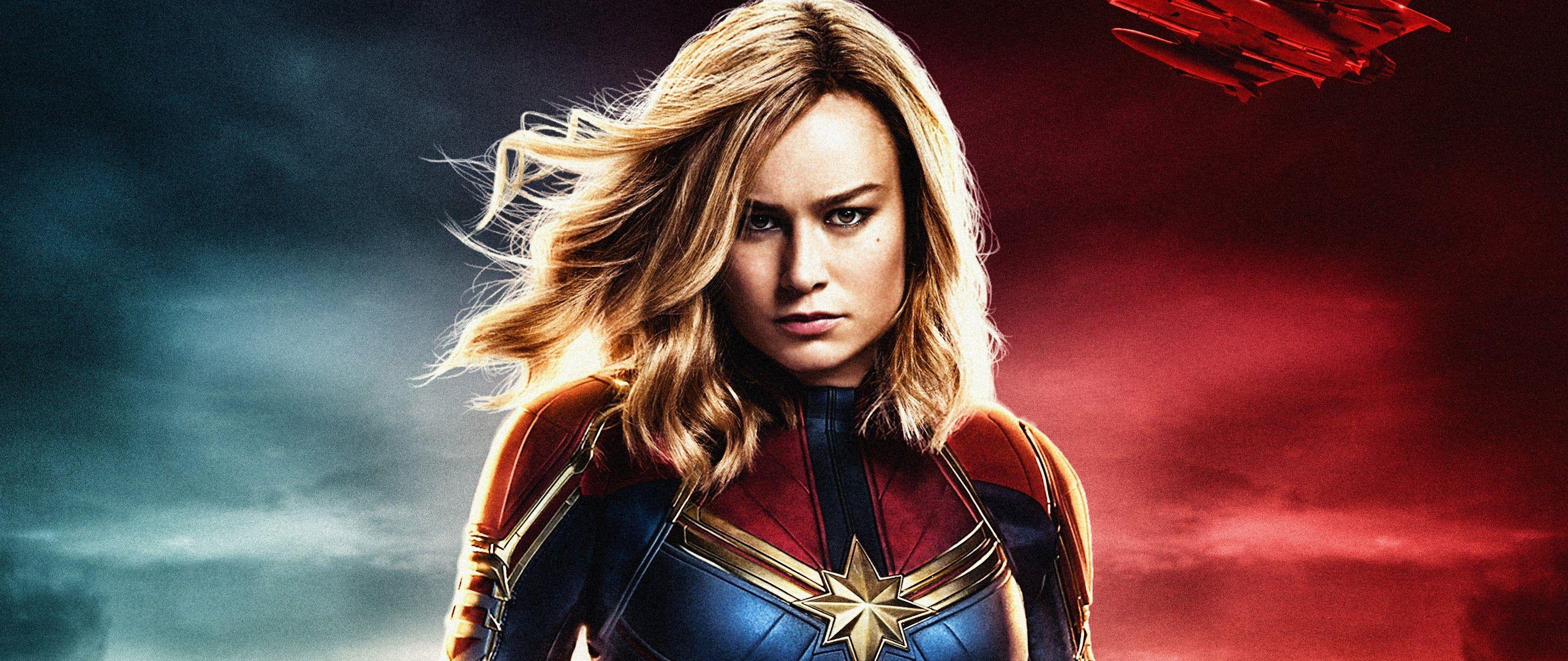 2560x1080 Captain Marvel Movie Brie Larson 8K Wallpaper