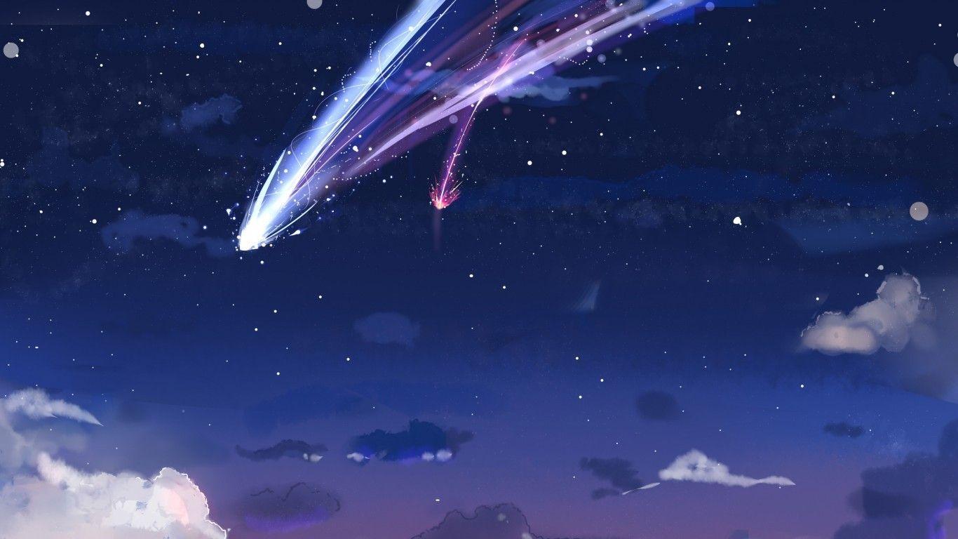 1366x768 Download 1366x768 Kimi No Na Wa, Your Name, Stars, Clouds, Sky