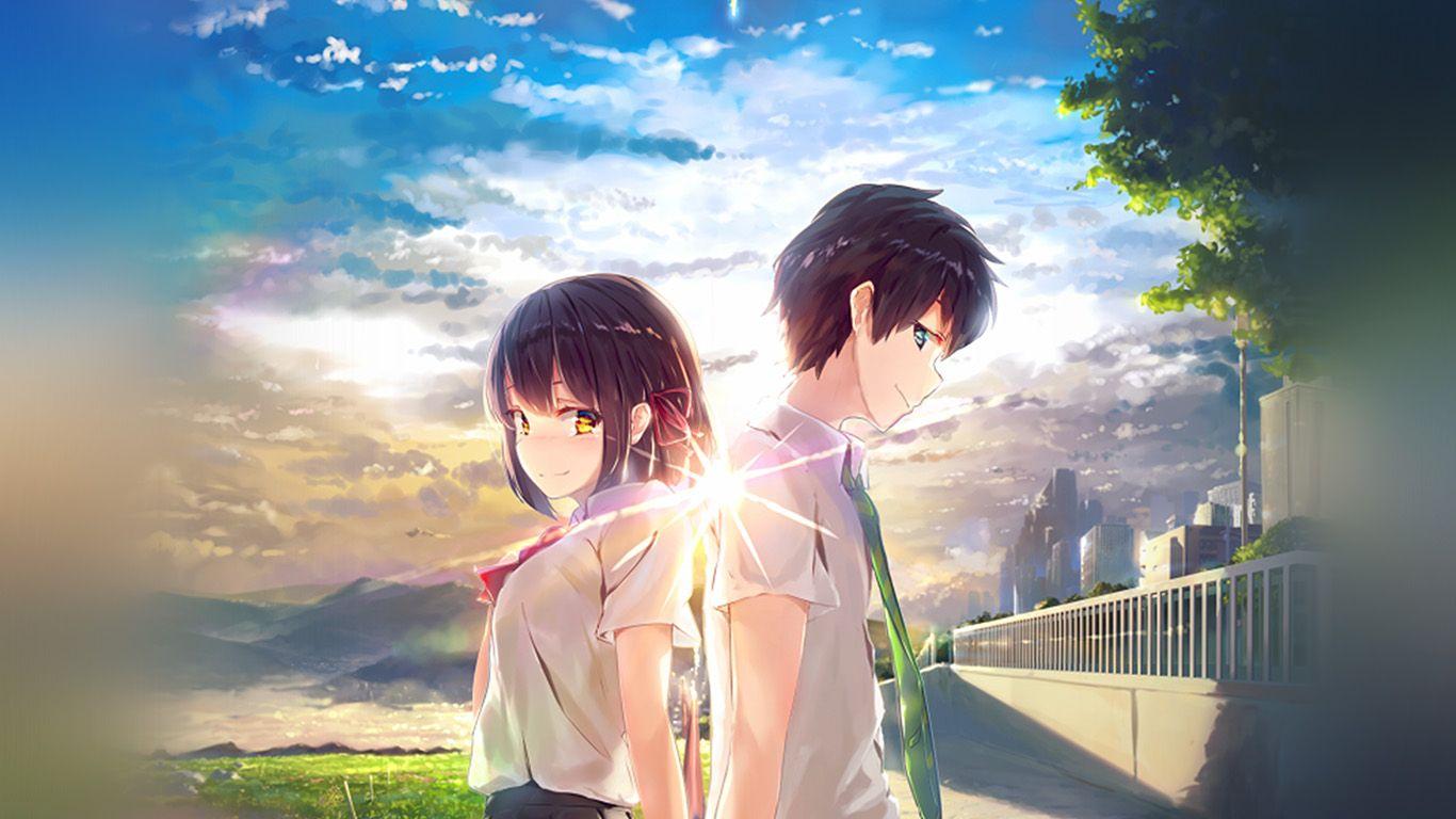 1366x768 wallpaper for desktop, laptop. anime yourname sky