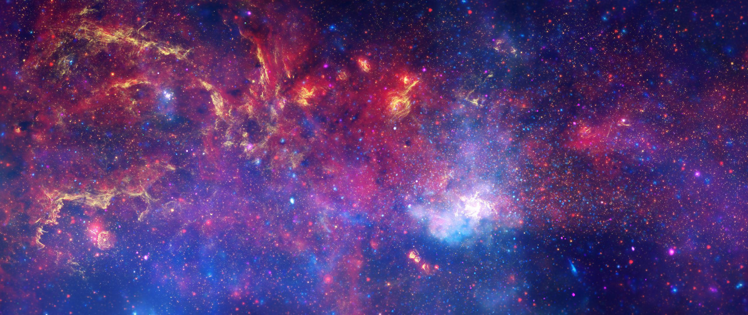 2560x1080 Download Stars, galaxy, Nebula, space, clouds, Interstellar, milky