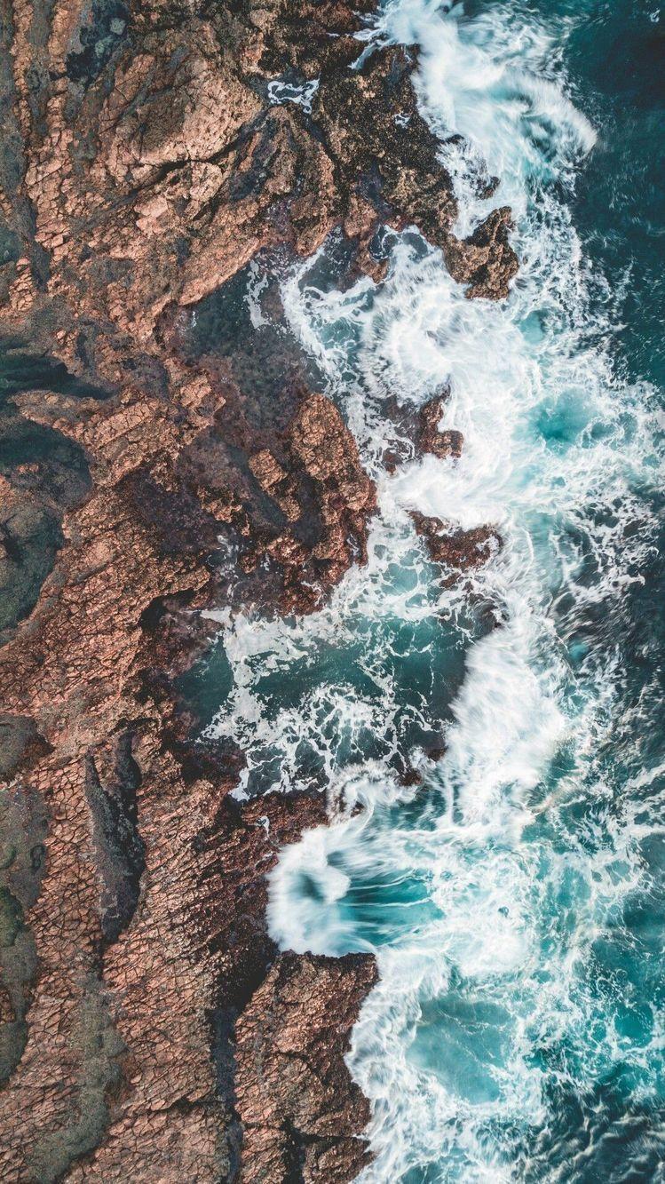 749x1333 Waves. Ocean wallpaper, iPhone wallpaper