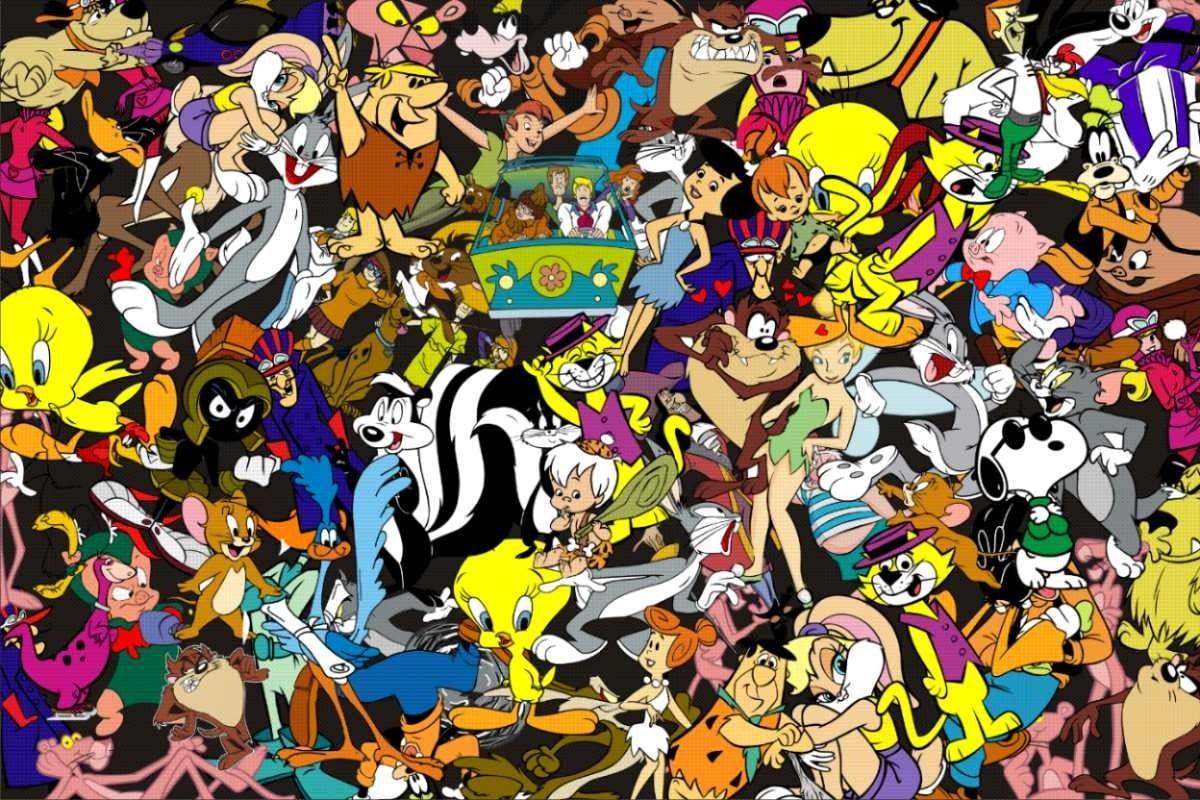 Cartoon Collage Wallpaper : Trippy Cartoon Collage Wallpaper / #