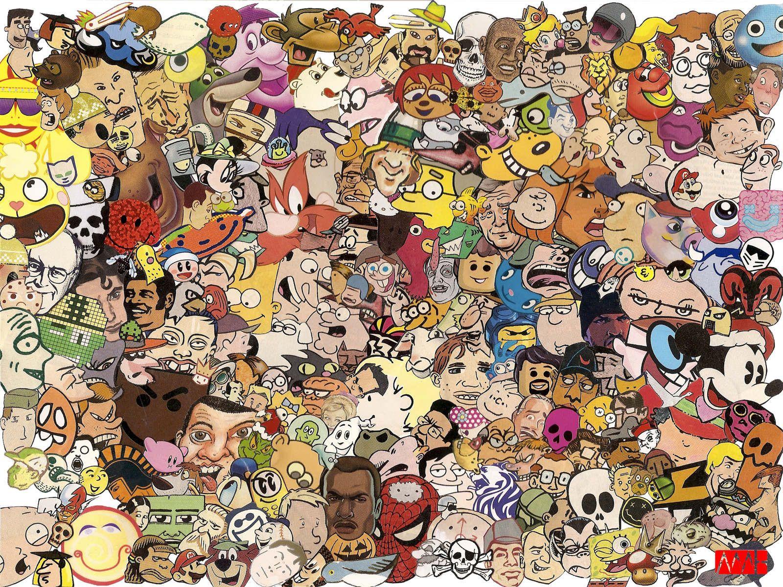 Cartoon Collage Wallpapers Top Free Cartoon Collage Backgrounds