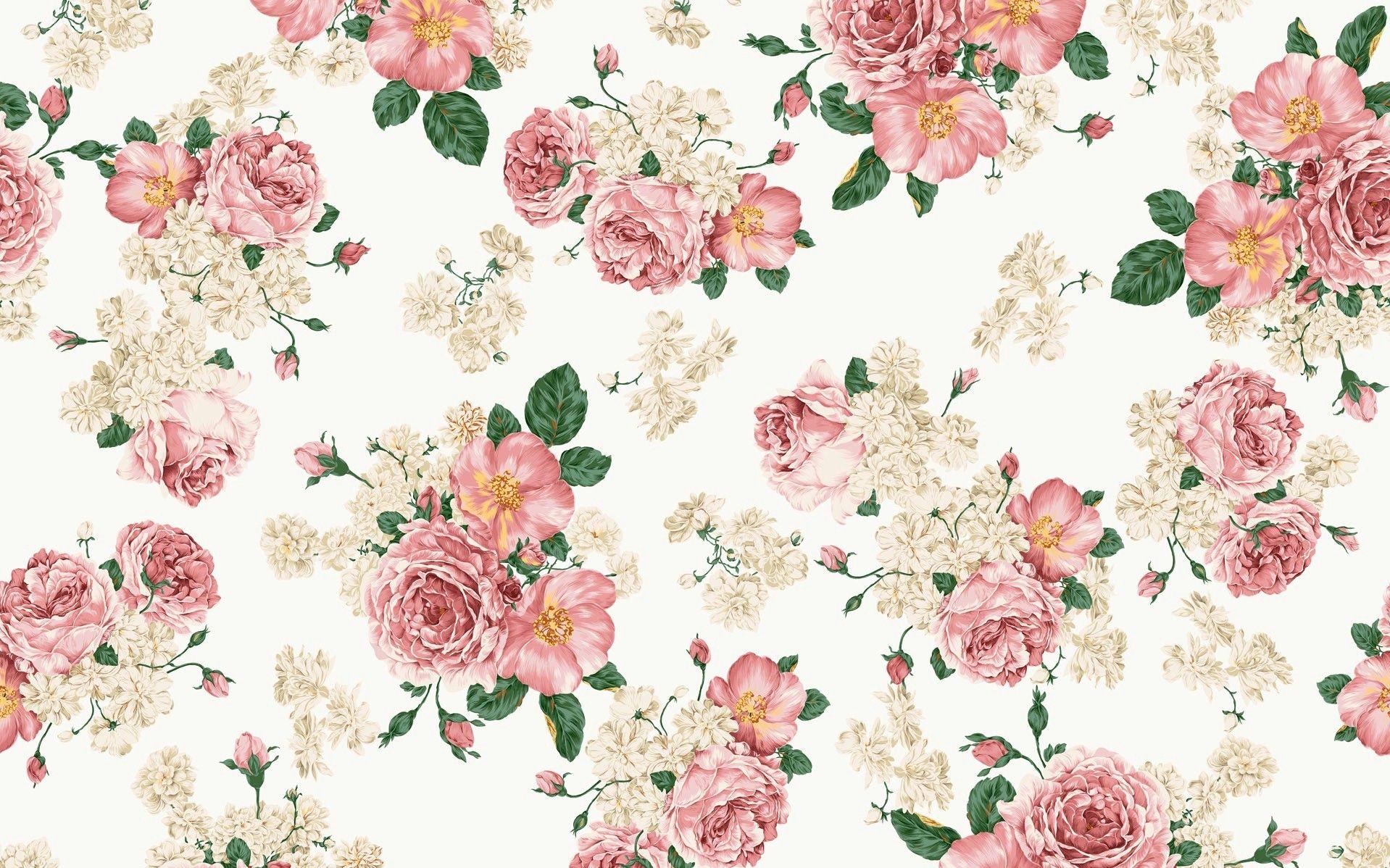 background wallpaper flowers vintage