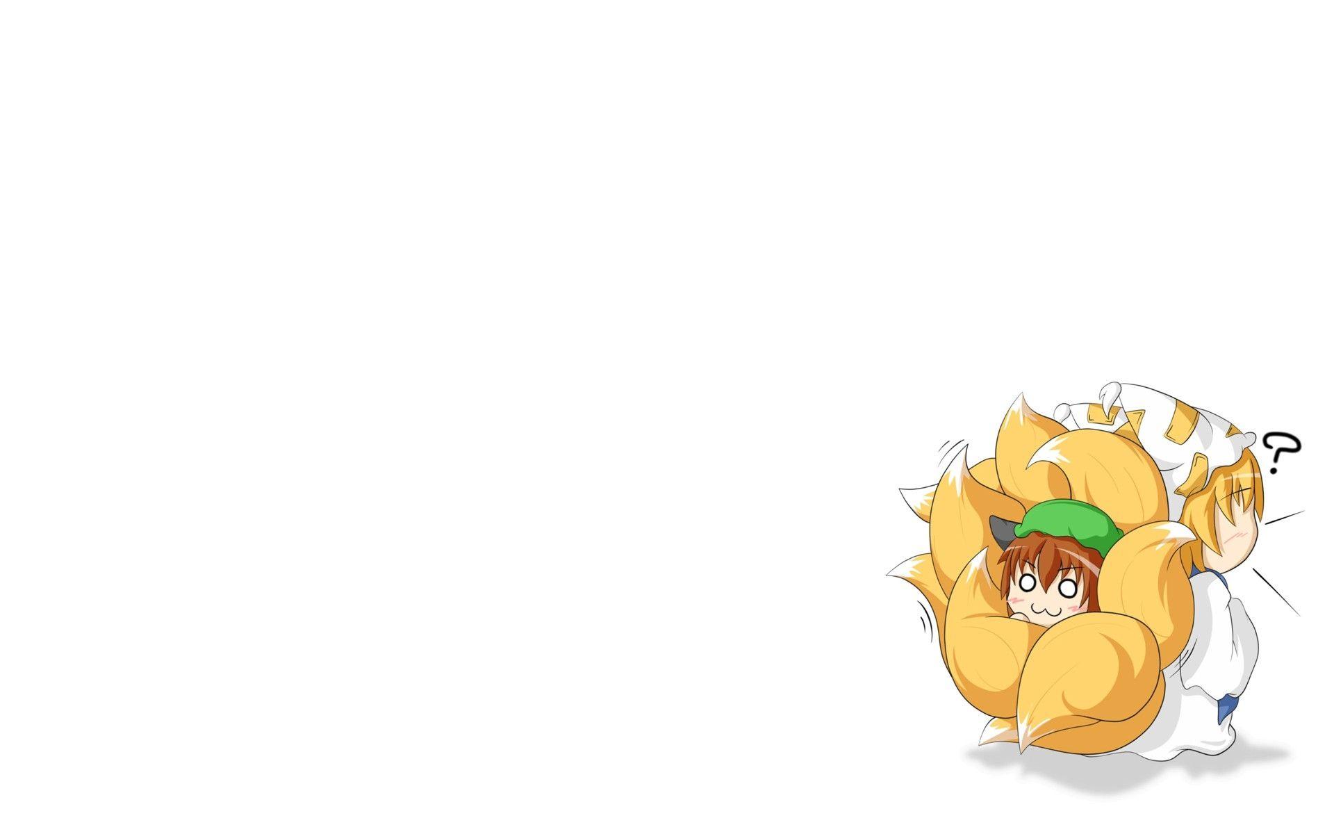 1920x1200 touhou chibi animal ears chen yakumo ran fox girls 1920x1200