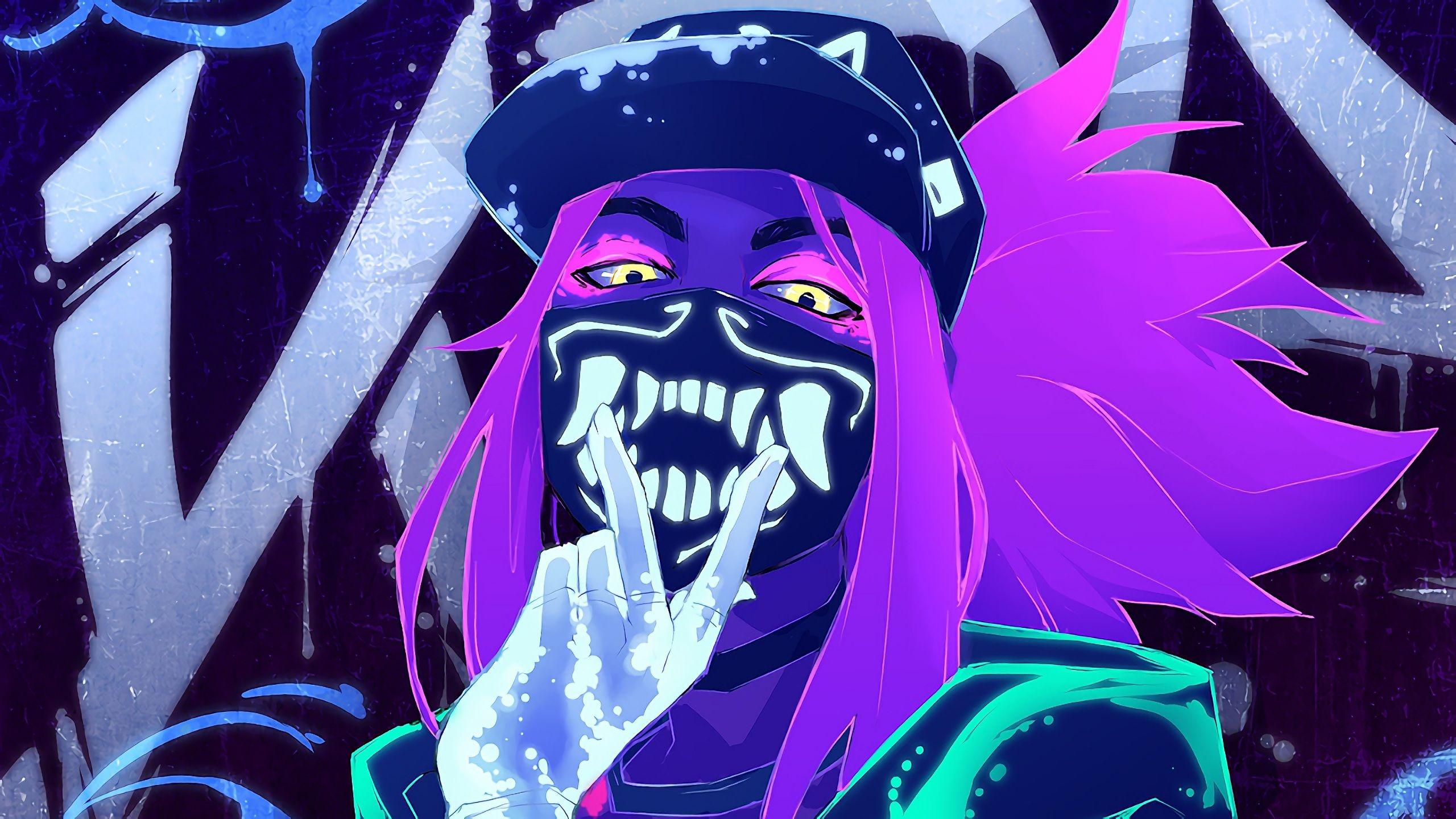 2560x1440 Wallpaper 4k K DA Neon Akali League Of Legends LoL Lol Akali, K DA
