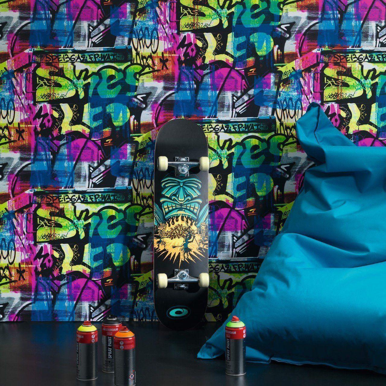 Neon Graffiti Wallpaper 4K