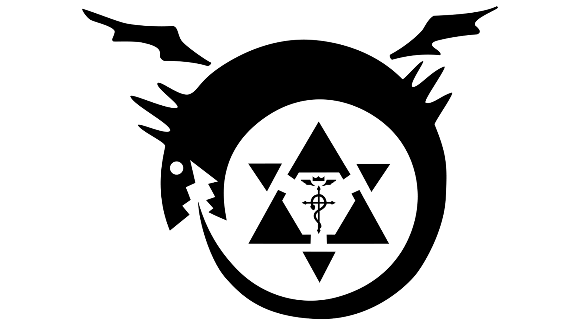 1920x1080 #fantasy art, #ouroboros, #simple background, #minimalism