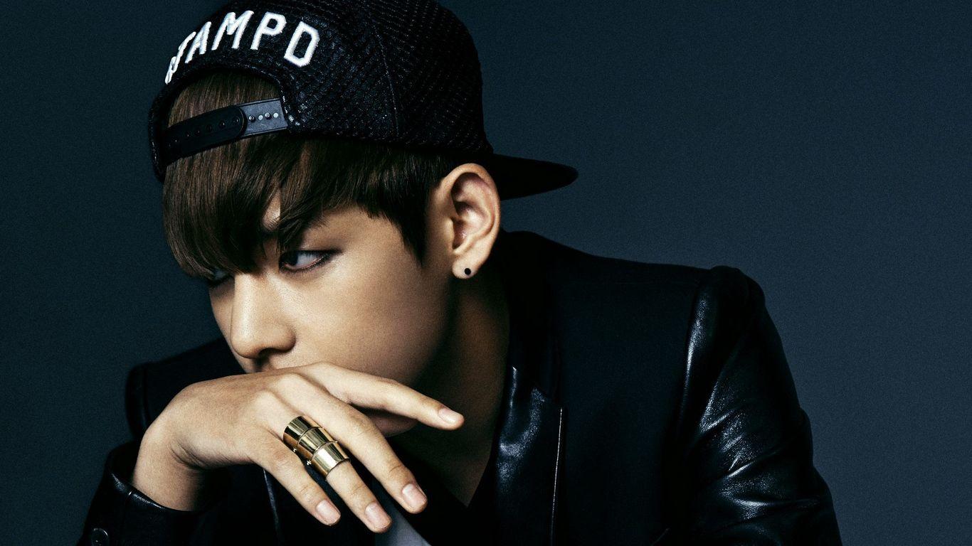 1366x768 Wallpaper Bangtan Boys, Bts, Tehen, Singer, Face, Cap