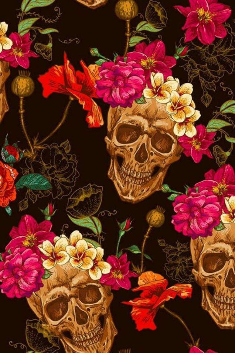 774x1161 ART. Skull art, Skull, Flower skull