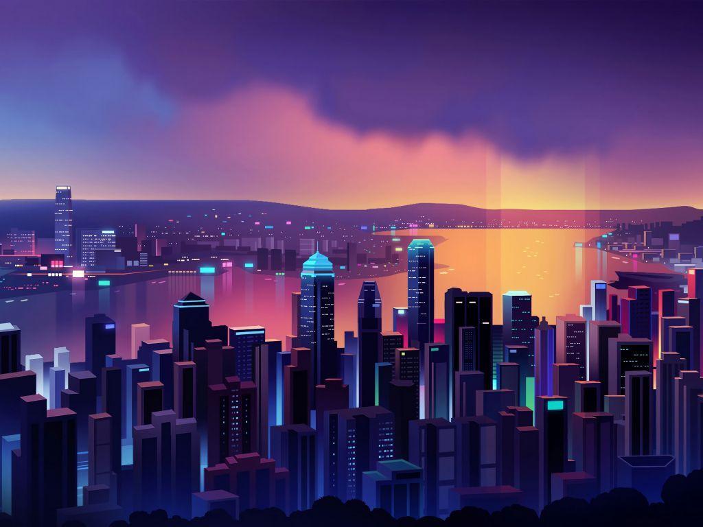1024x768 of City 4K wallpaper for your desktop or mobile screen