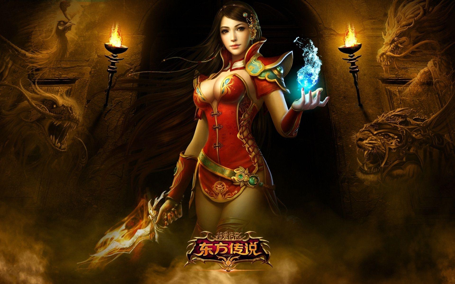 1920x1200 Girl Game Wallpaper