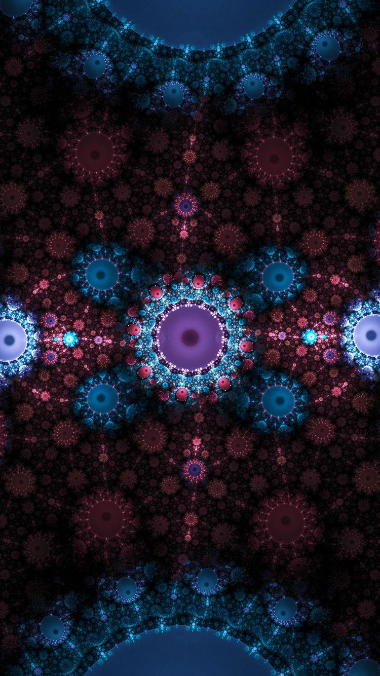 750x1334 Download Fractal, pattern, mandala, abstract wallpaper, 750x1334