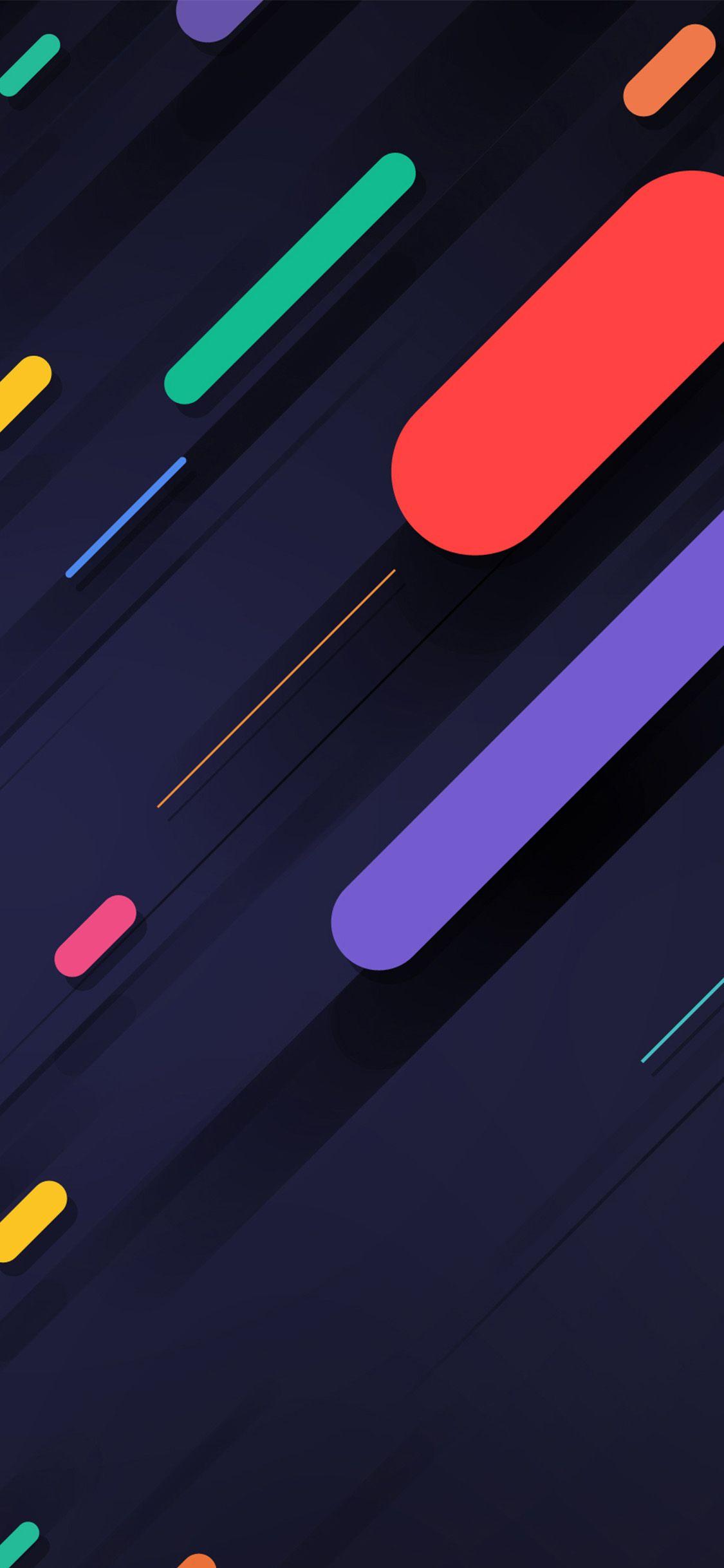 1125x2436 iPhone X Multicolor Wallpaper