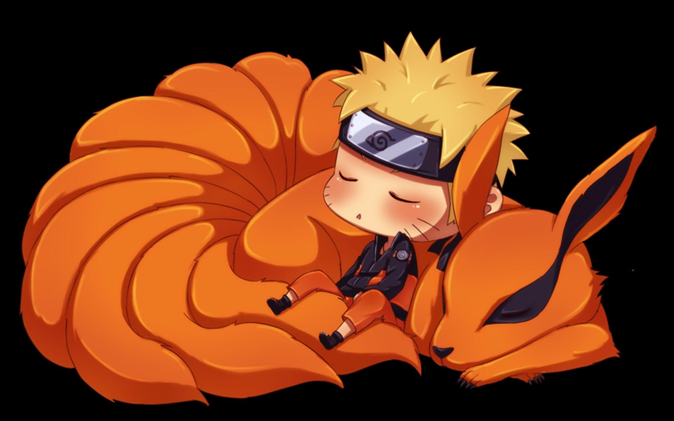 2300x1438 Naruto And Kyuubi Chibi