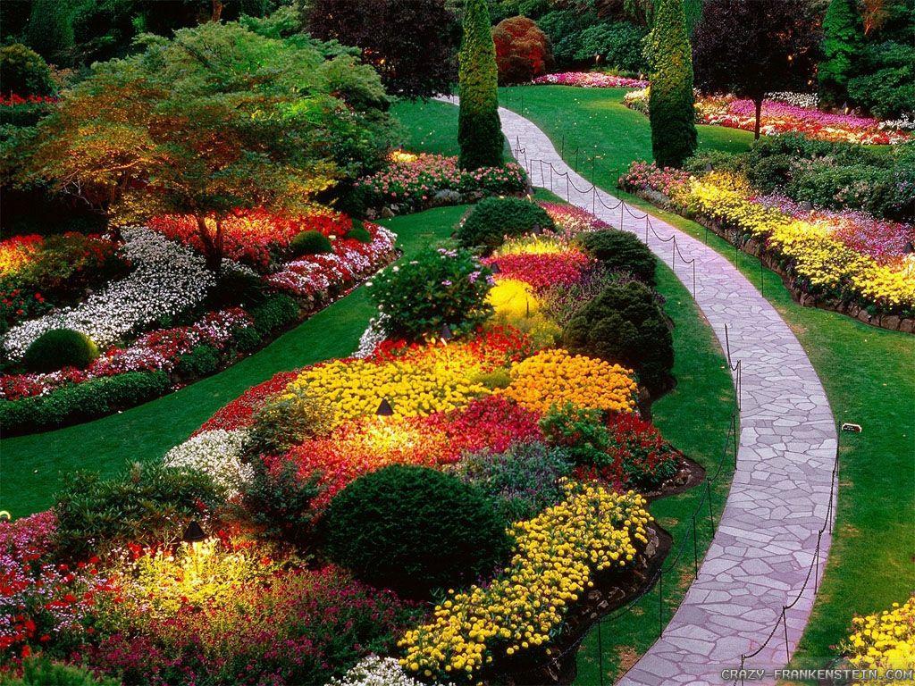 1024x768 cliserpudo: Beautiful Flower Garden Wallpaper Image